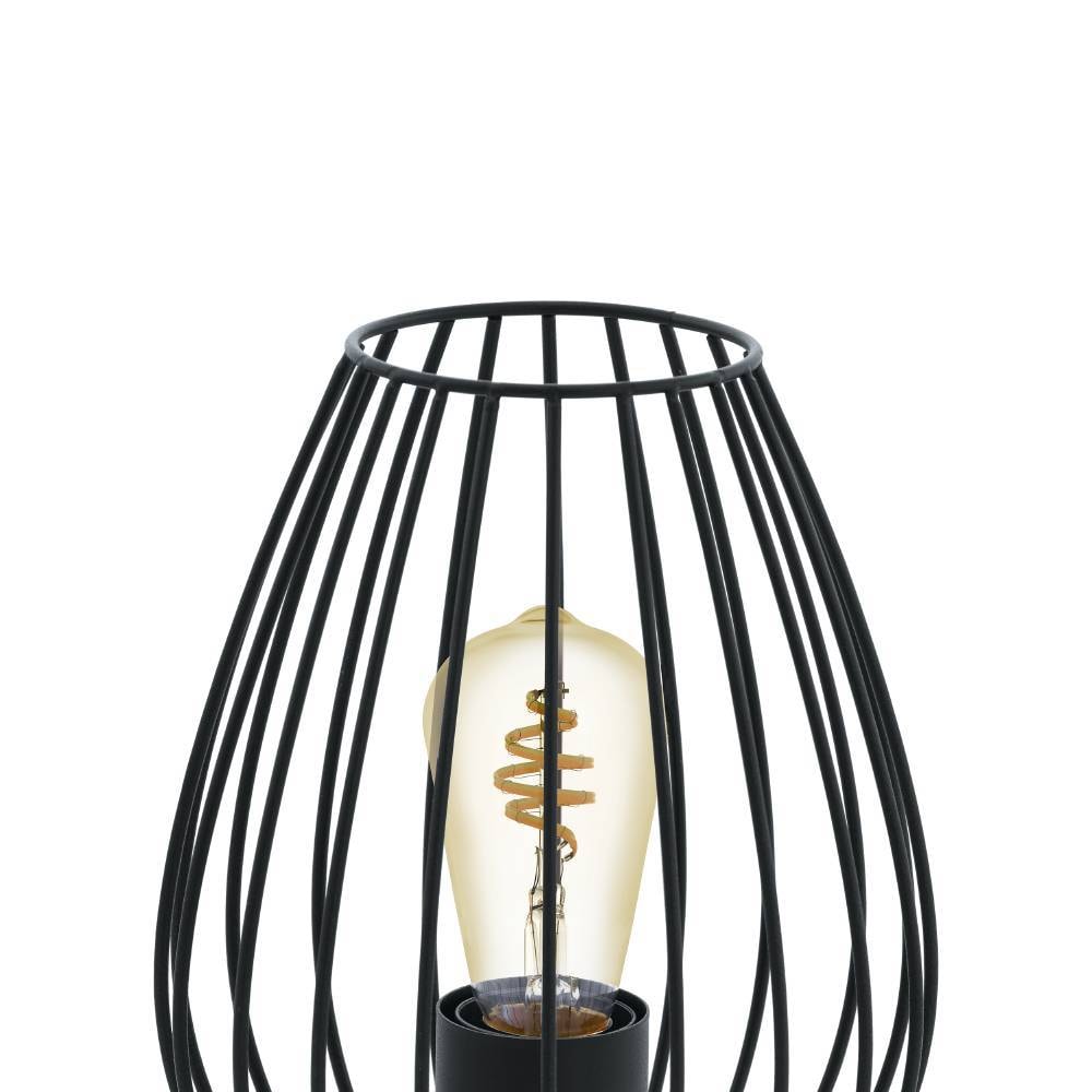 EGLO Tischleuchte »NEWTOWN Tischlampe, schwarz, Stahl, E27, Schalter, Nachttischlampe«, 1 flammig, Leuchtmittel E27 | ohne Leuchtmittel, Schlicht, modern, Vintage, Retro, Wohnzimmer, Schlafzimmer, 23x16x12cm