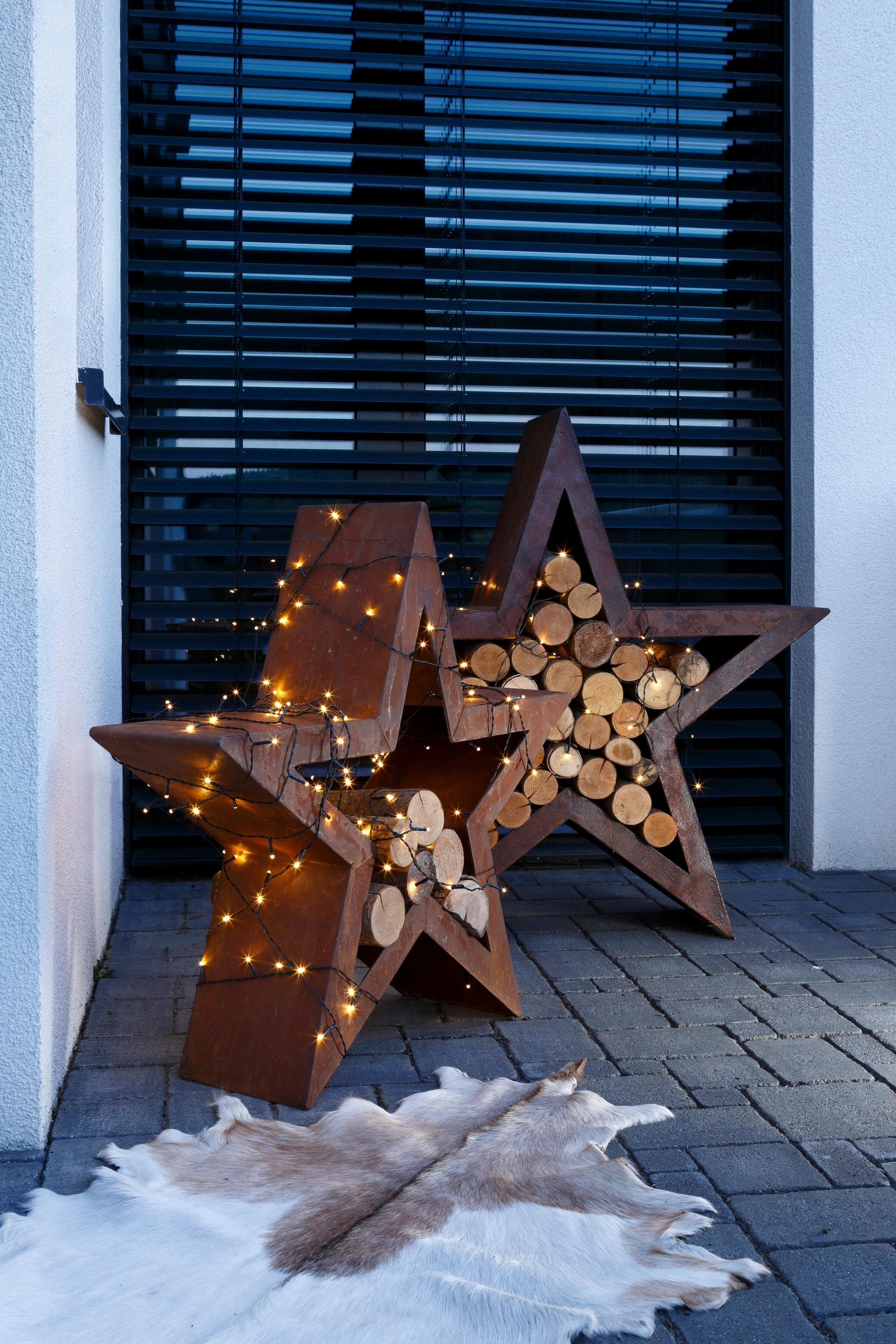 »Weihnachtsdeko kaufen LED-Lichterkette Star-Max mit Flackerfunktion aussen«, Rechnung auf