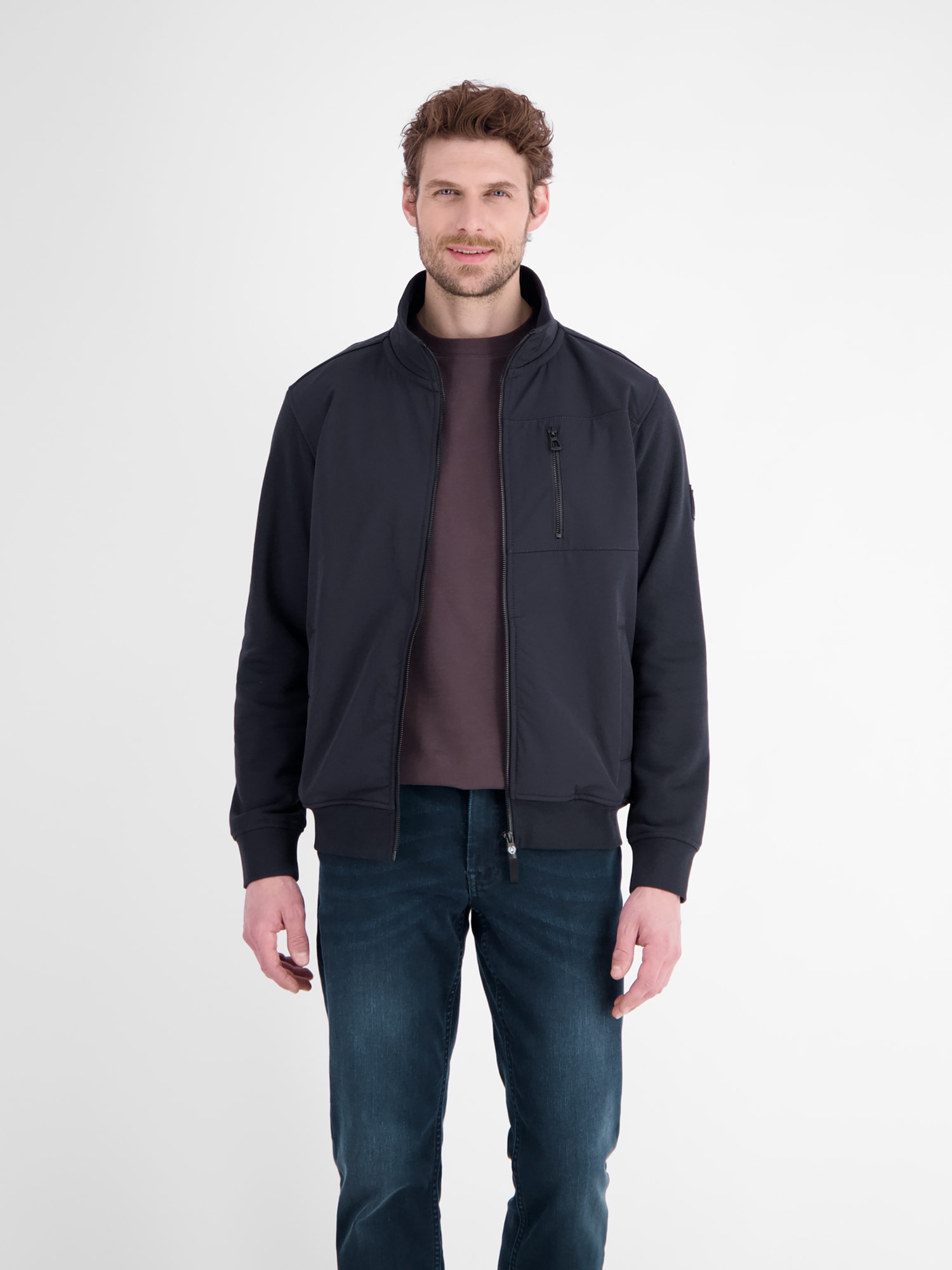 LERROS Sweatjacke »Sportliche Sweatjacke aus robustem Baumwollmischgewebe«