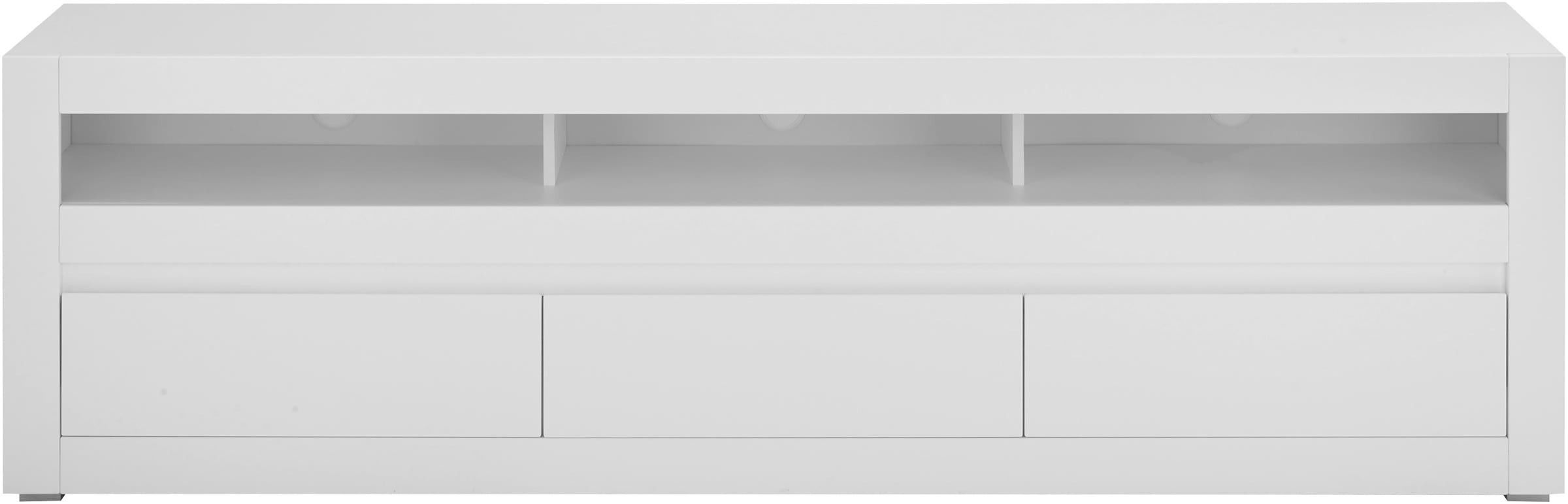 Home affaire Lowboard »Chester, moderner TV-Unterschrank, Kommode mit Stauraum, Weiß Matt« 1 Stk. tlg. austauschbare Blende in Griffleiste, zeitloses Design, 217 cm breit