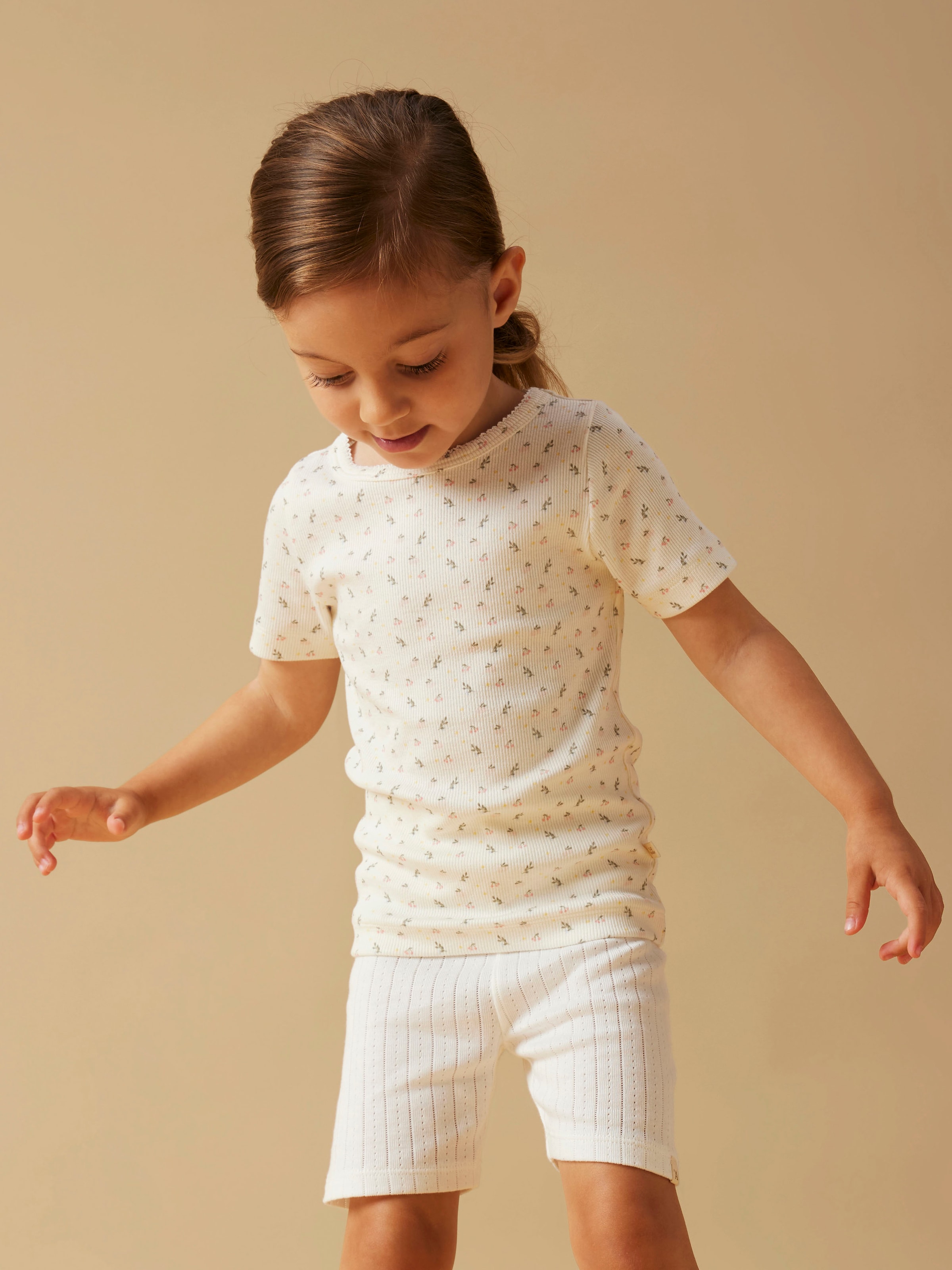 Lil' Atelier T-Shirt »NMFGAGO SS SLIM TOP LIL NOOS« Baumwollmischung, Druck, Kurzarm