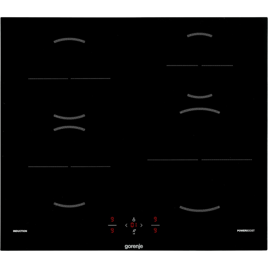 GORENJE Induktions Herd-Set »Pacific Induktion 2021«, BCSI737DBGOT, mit 1-fach-Teleskopauszug, ecoClean Plus, (1 St.)