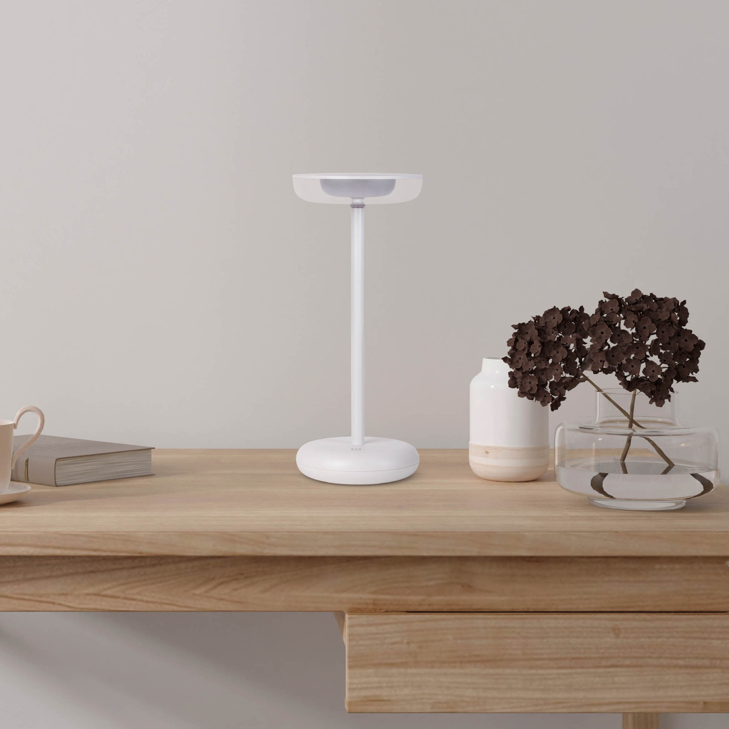 näve LED Tischleuchte »Pasi« LED-Modul 1 Stk. Warmweiß dimmbar per Berührungssensor, Memoryfunktion, Akku, USB-C-Ladekabel