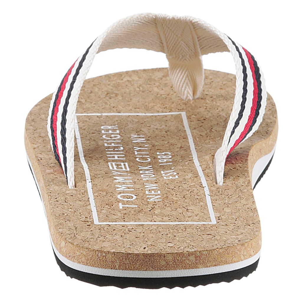 Tommy Hilfiger Zehentrenner »HILFIHER CORK BEACH SANDAL«