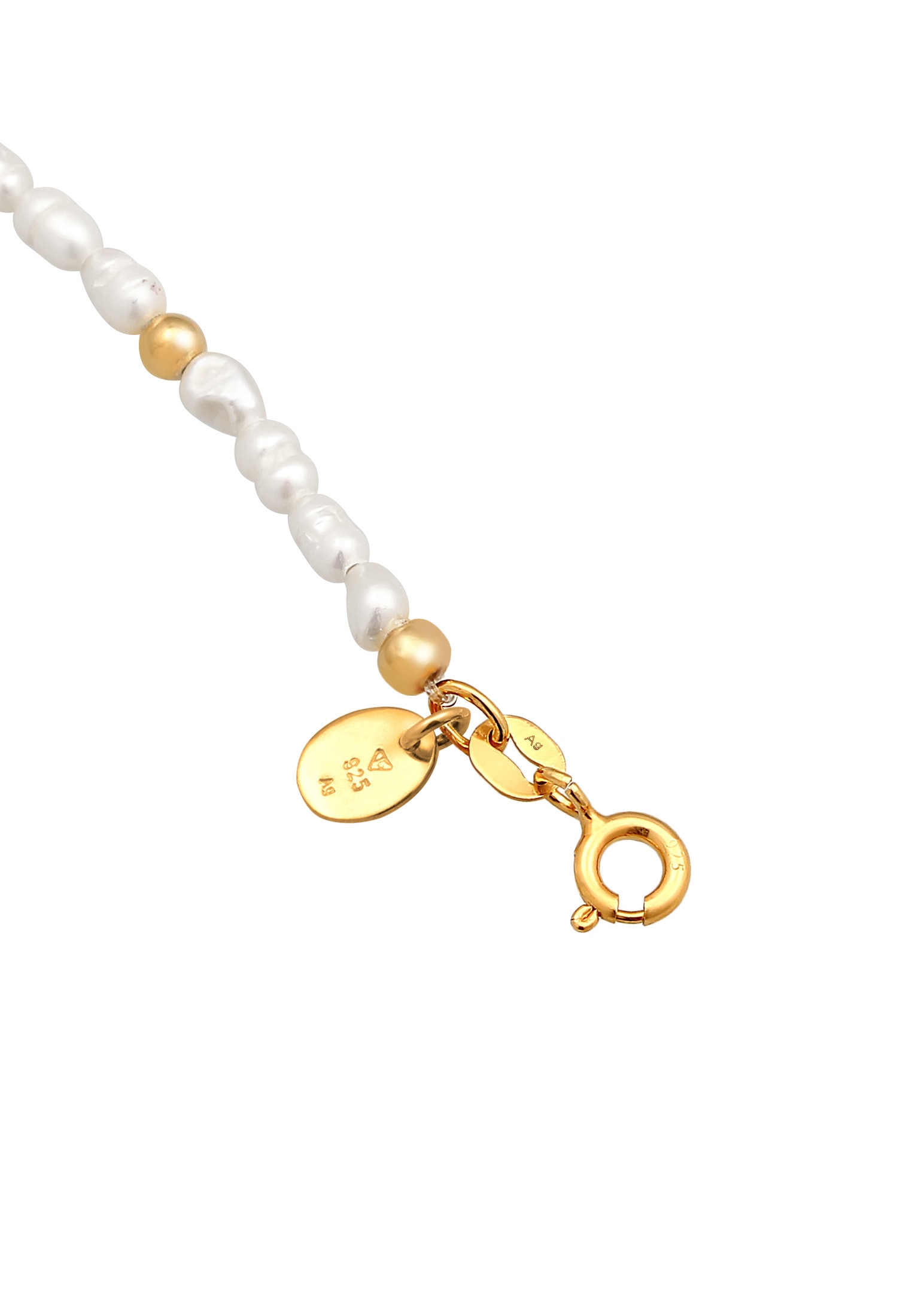 Elli Premium Fußkette »Fußschmuck Sonne Süßwasserperle Strand 925 Silber«
