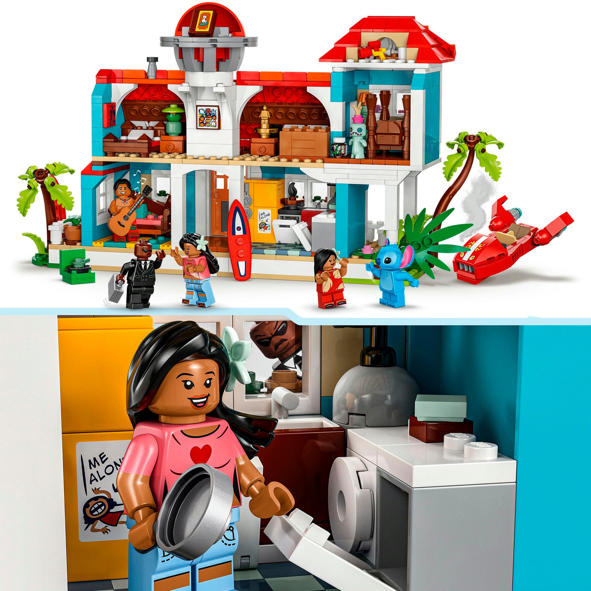 LEGO® Konstruktionsspielsteine »Das Strandhaus aus „Lilo und Stitch“ (43268), LEGO® Disney Classic«, (834 St.), Made in Europe