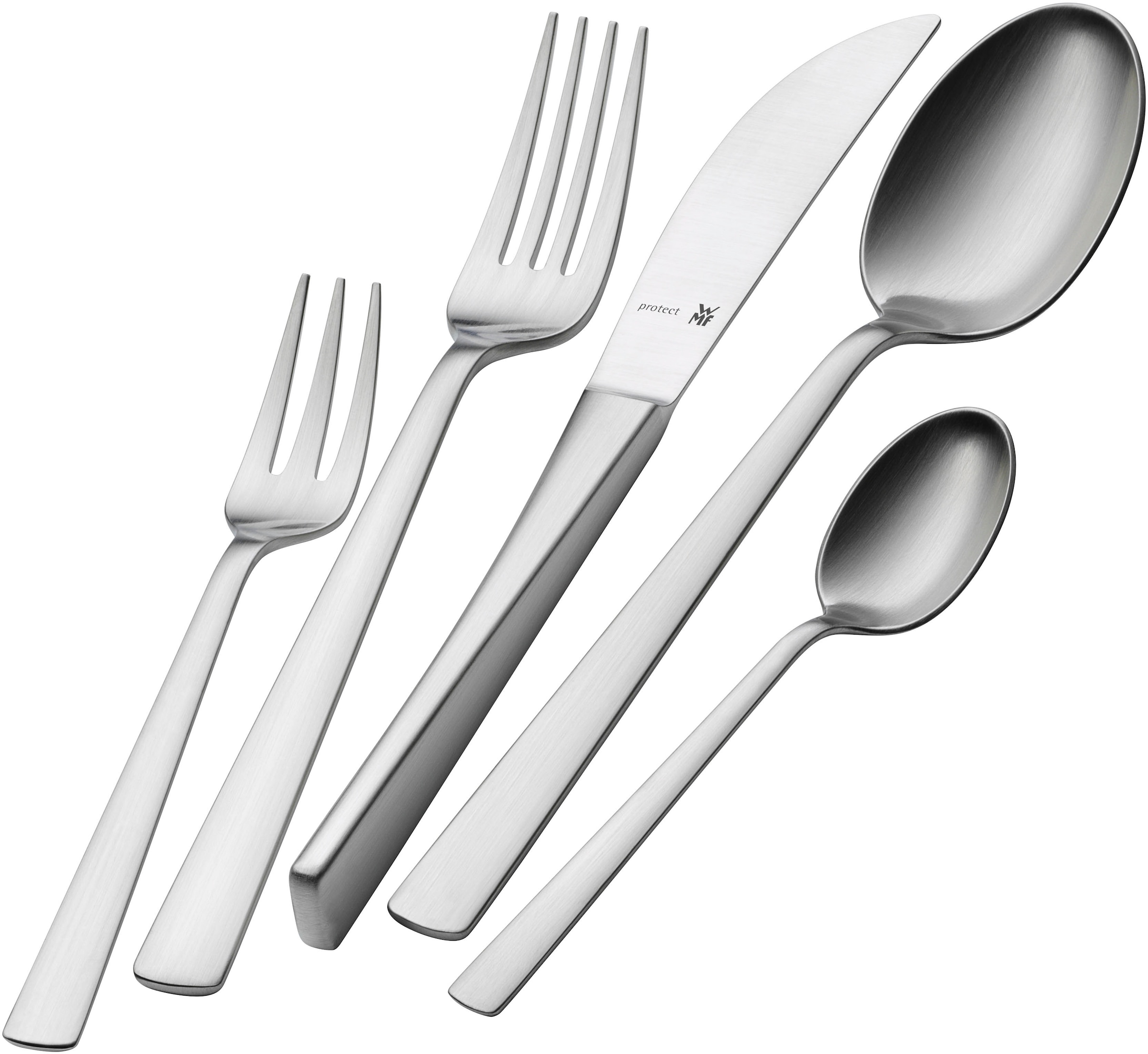 WMF Besteck-Set »Corvo«, (Set, 30 tlg.), mattiert, kratzbeständig, ergonomisch, spülmaschinenfest