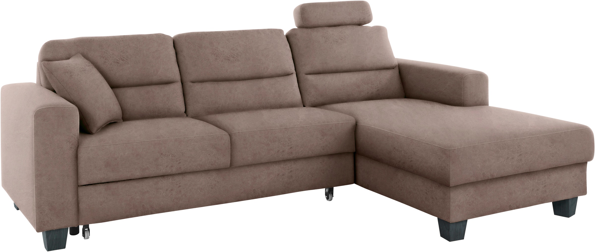 TRENDMANUFAKTUR Ecksofa »Chamber, zeitlos und modern, hoher Sitzkomfort, L-Form«, wahlweise mit Schlaffunktion