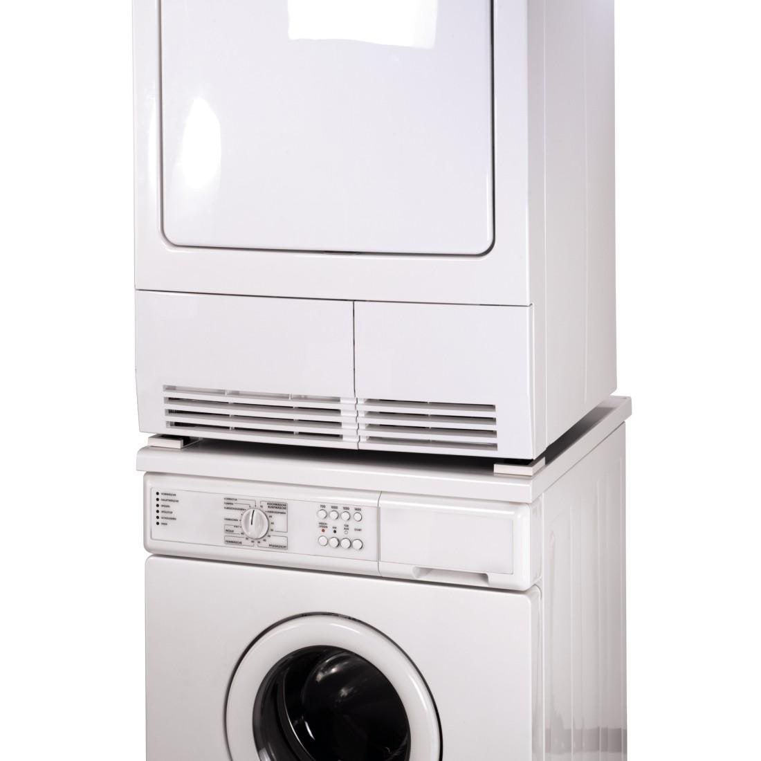 Xavax Zwischenbaurahmen »Trocknerfixierplatten zum Waschmaschinen XXL u. mit 3 Set Aufkleben, für Jahren selbstklebend, Garantie (4 St.), 4er Trockner«