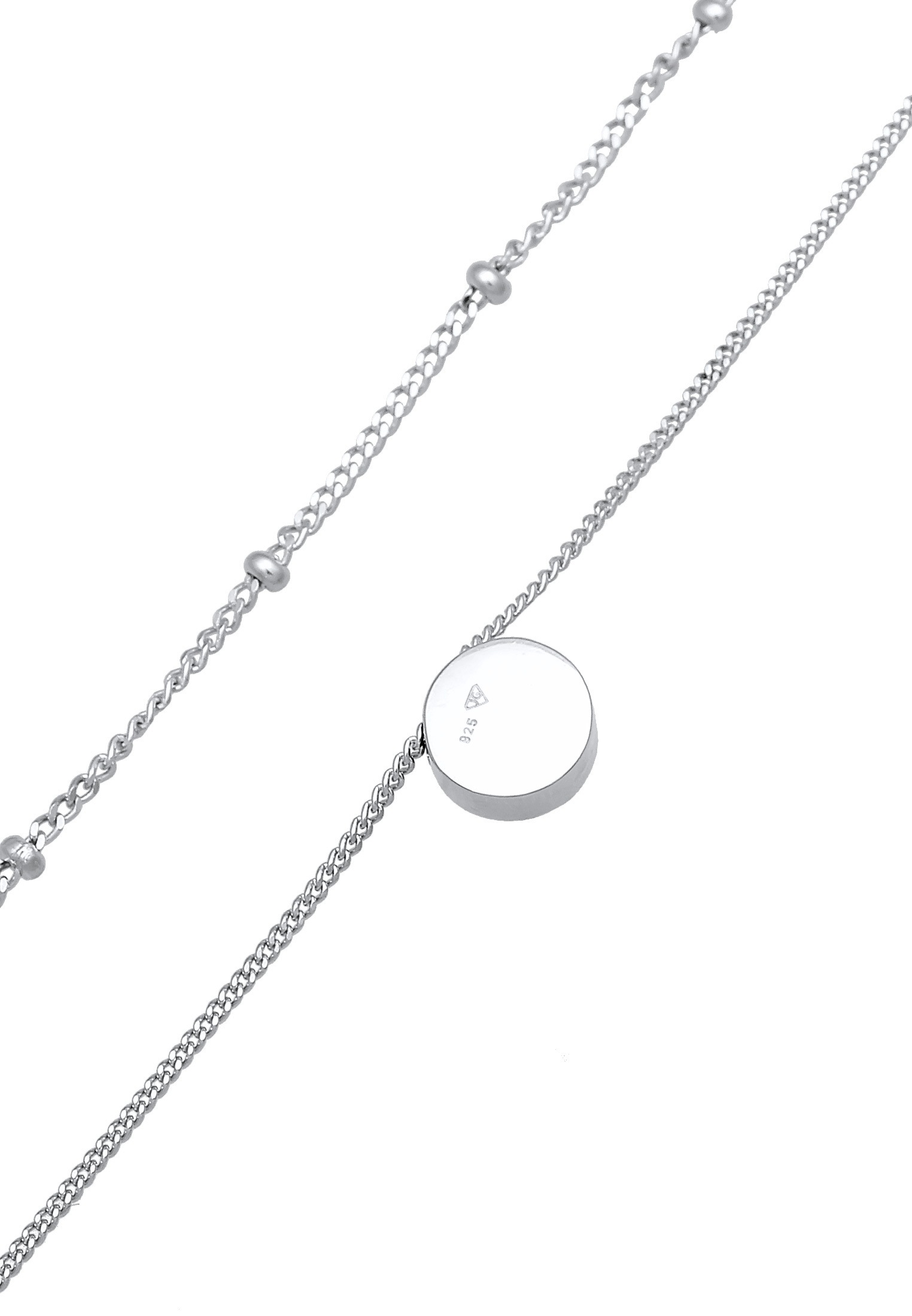 Elli Silberkette »Halskette Choker Layer Kristall Kugelkette 925 Silber«