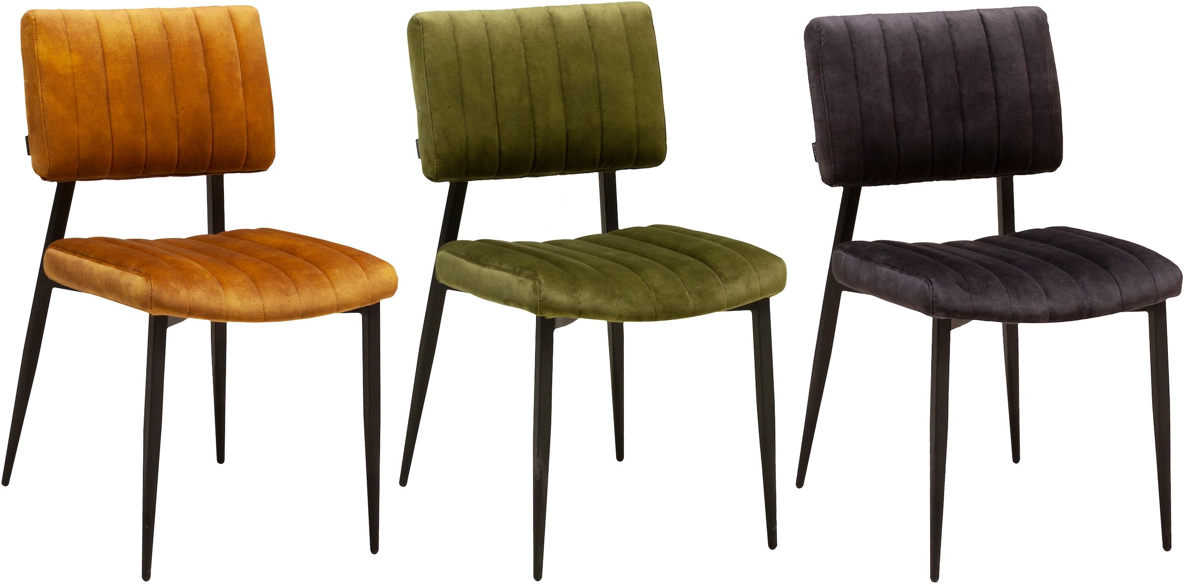 OMG Design Esszimmerstuhl »Ivan«, (Set), 2 St., Stoff, pflegeleichter Samtvelour Bezug, Küchenstuhl