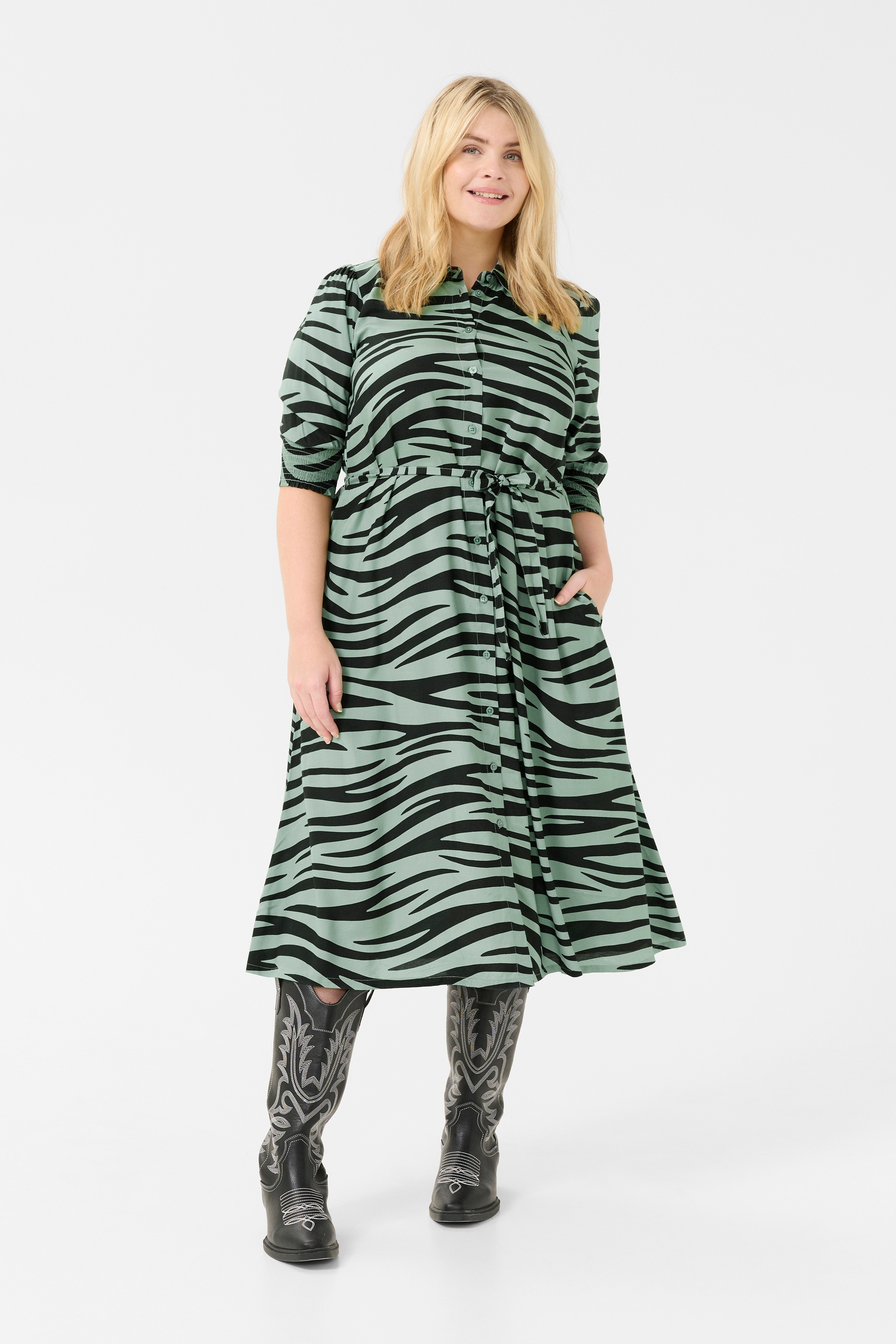 KAFFE Curve Midikleid »Kleid KCemina«