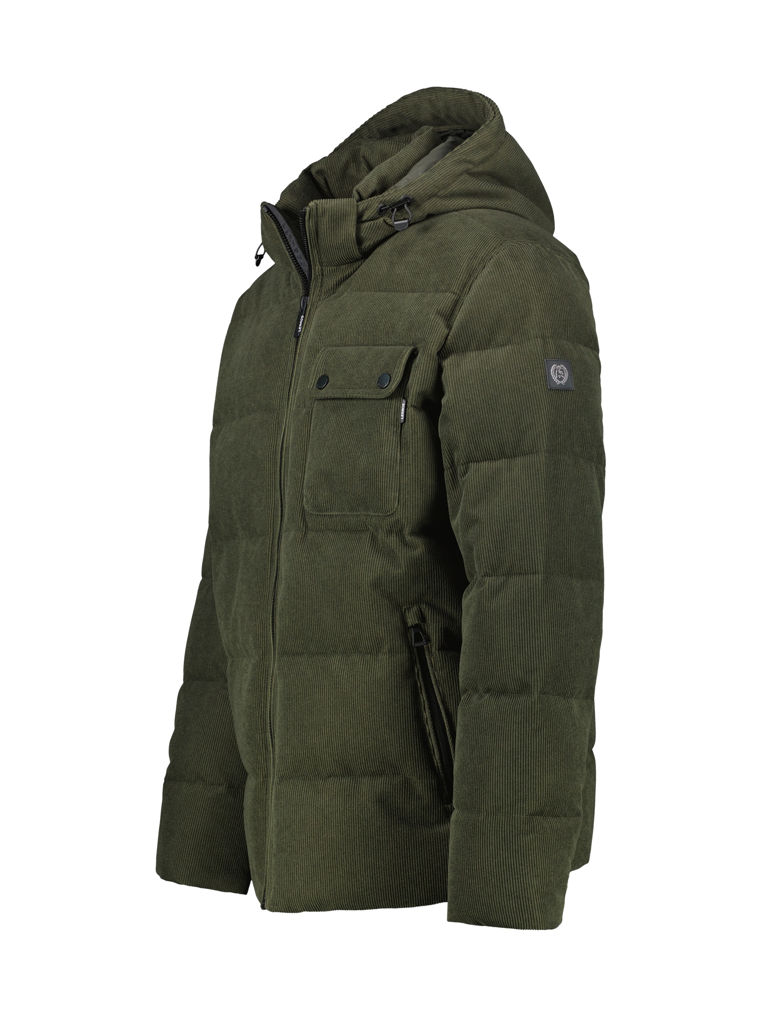 LERROS Winterjacke »LERROS Herren Steppjacke in funktionaler Cord-Optik« mit Kapuze Wasser- und windabweisend, atmungsaktiv