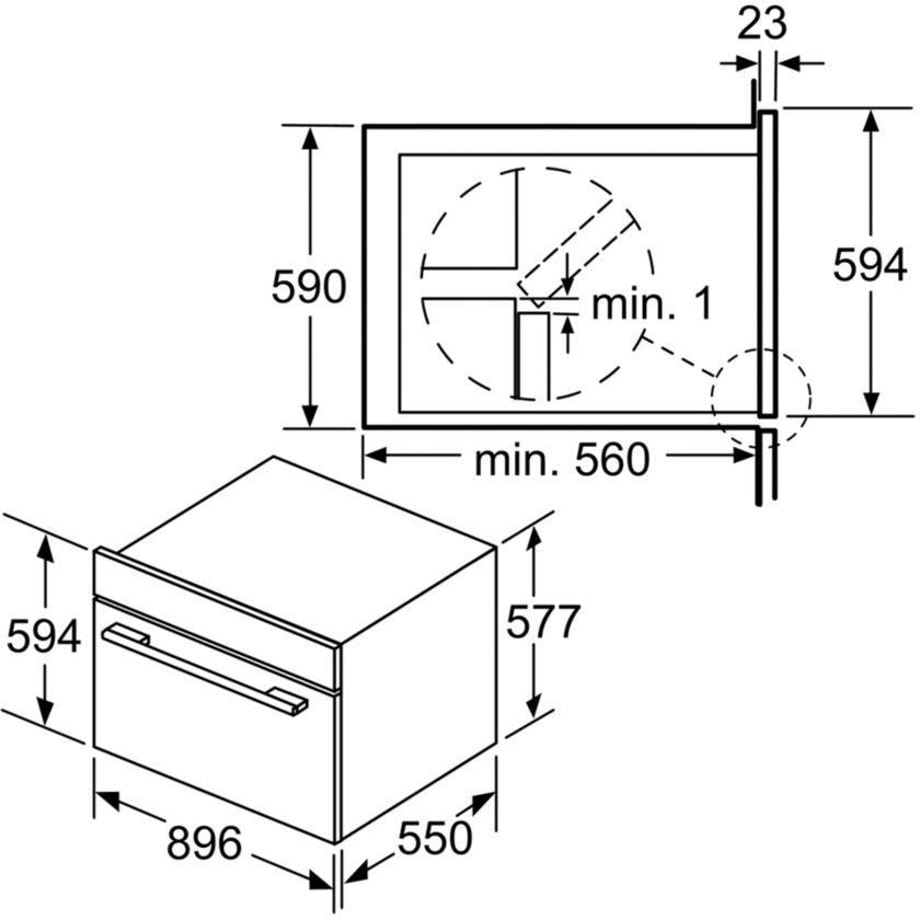SIEMENS Einbaubackofen iQ500 »VB578D0S0«, mit 1-fach-Teleskopauszug, Pyrolyse-Selbstreinigung, touchControl