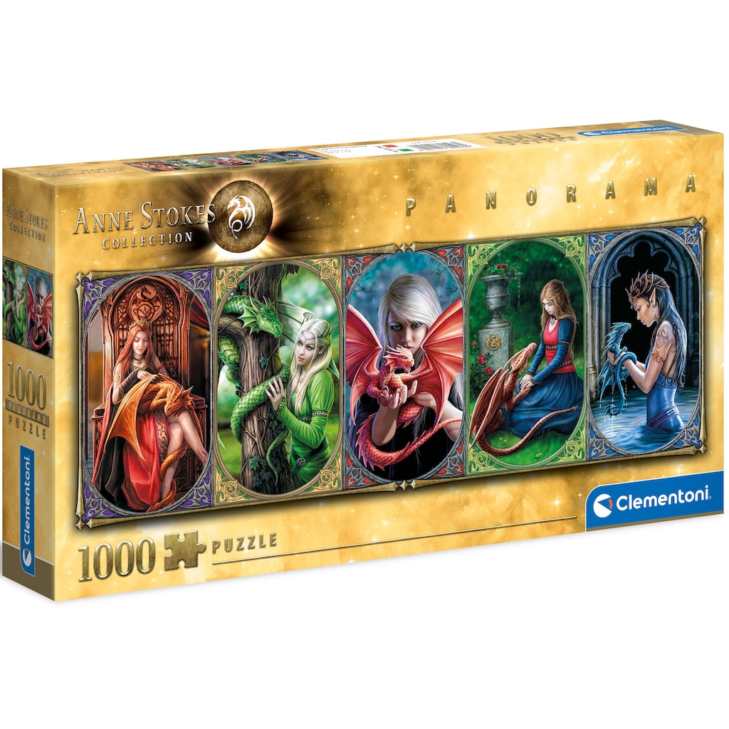 Clementoni® Puzzle »Panorama, Anne Stokes Collection - Drachen-Freundschaft«