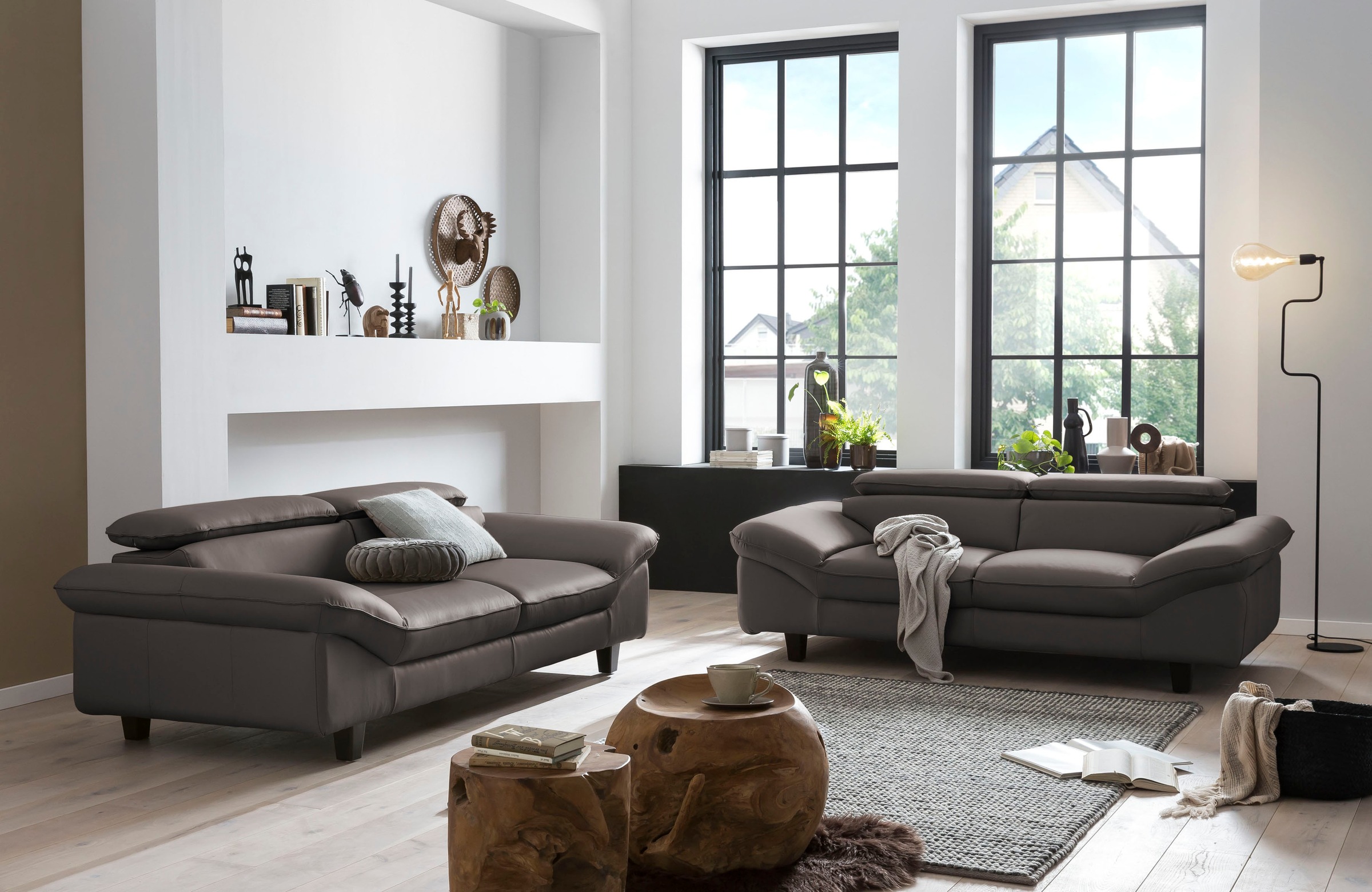Home affaire 3-Sitzer »Pilot«, Big-Sofa mit Kopfteilverstellung