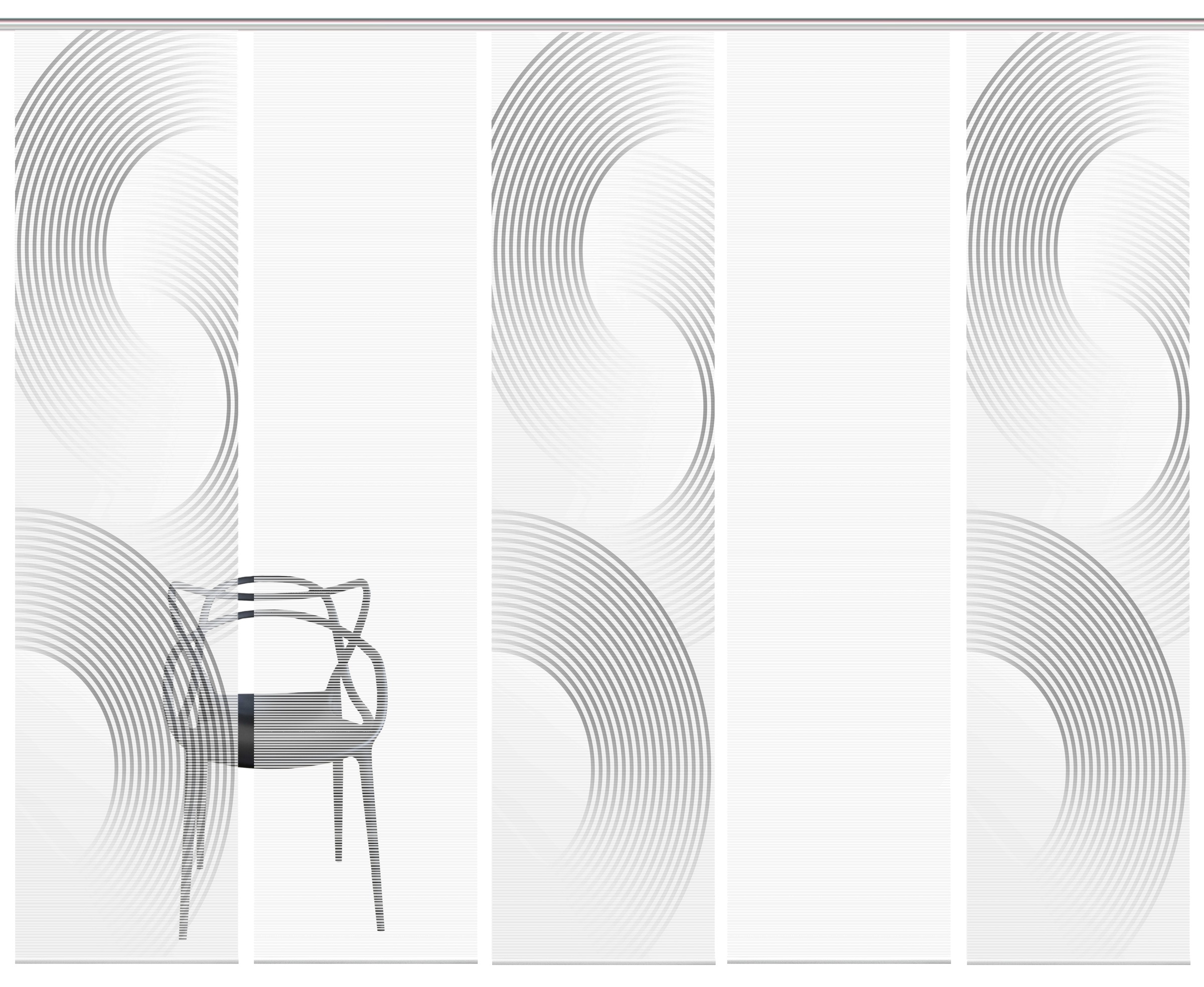 Vision Schiebegardine »BEXON« Paneelwagen 5 Stk. tlg. SET,SCHIEBEVORHANG,BAMBUS,DIGITALDRUCK