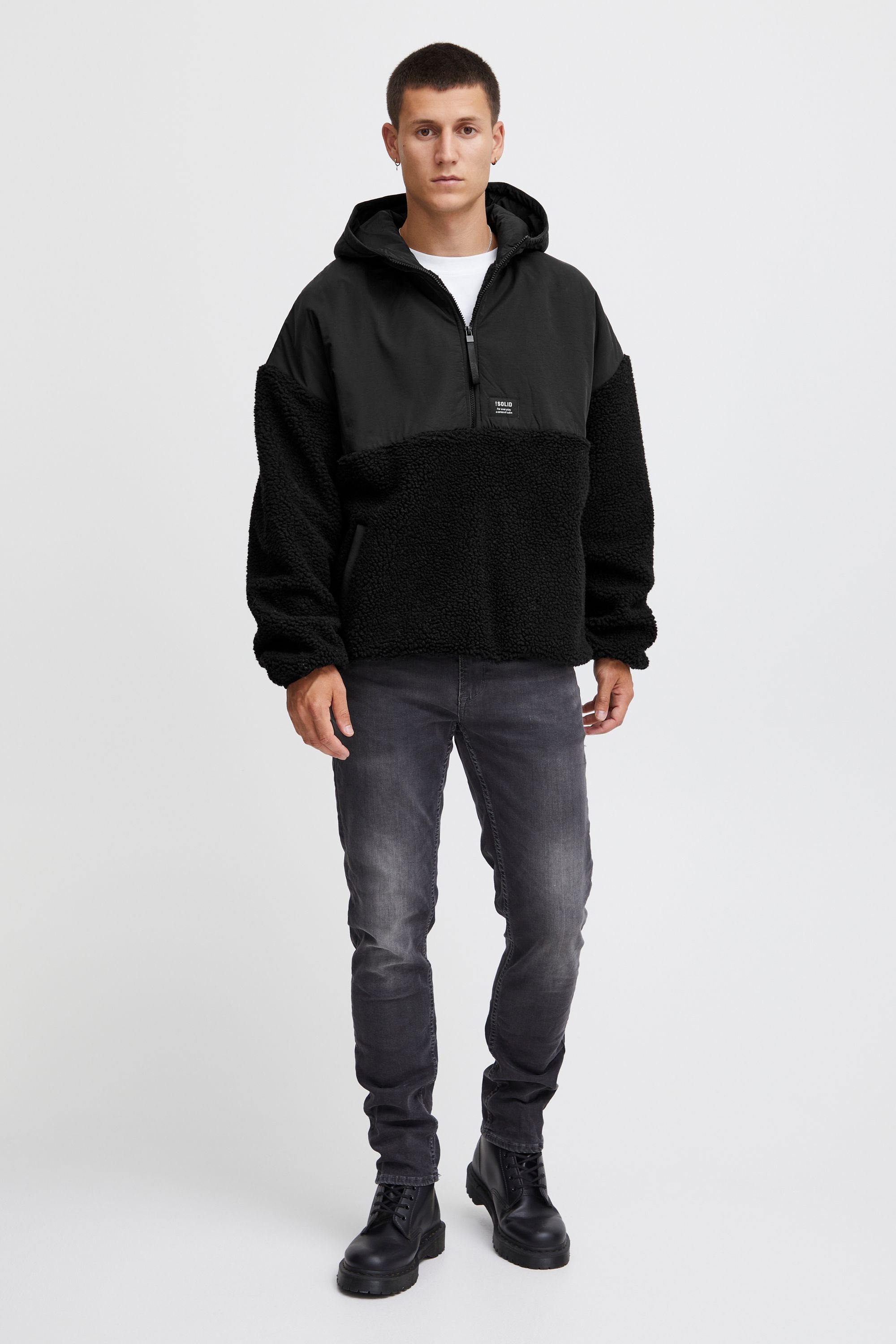!Solid Fellimitatjacke »Fellimitatjacke SDMarco«, mit Kapuze