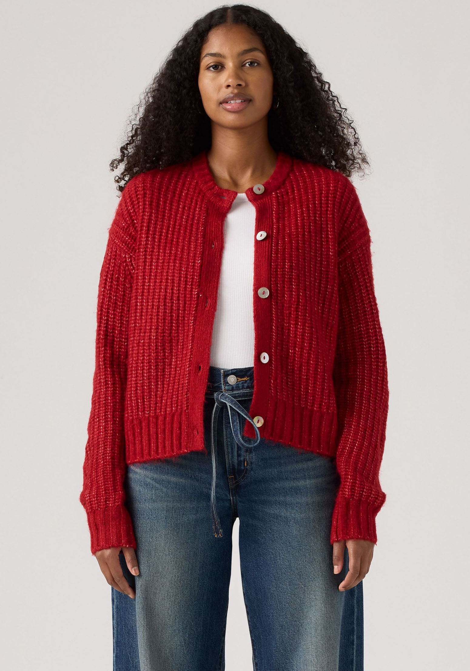 Levi's® Strickjacke, Wärmender, pflegeleichter Materialmix