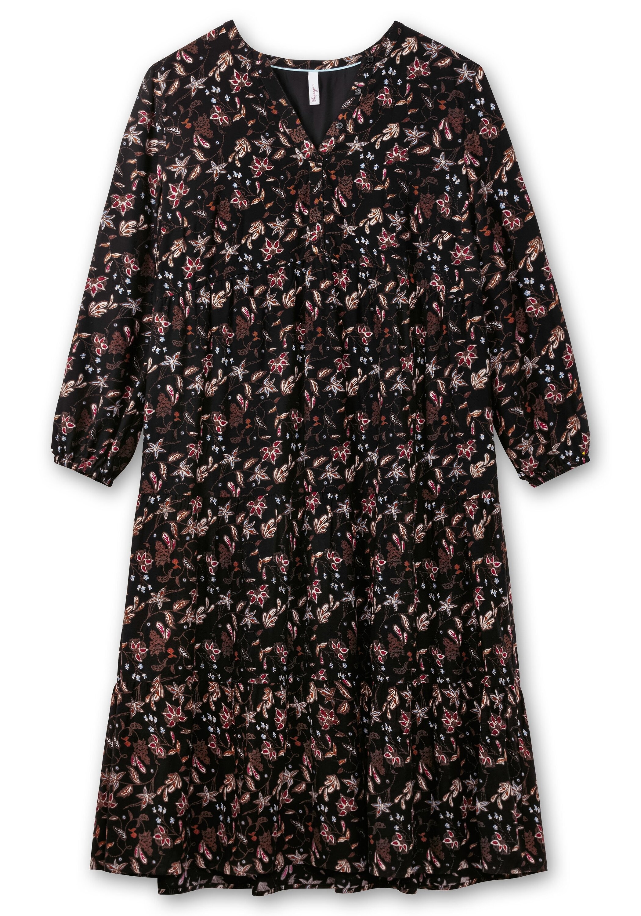 Sheego Druckkleid »Maxikleid mit Alloverprint, komplett gefüttert«
