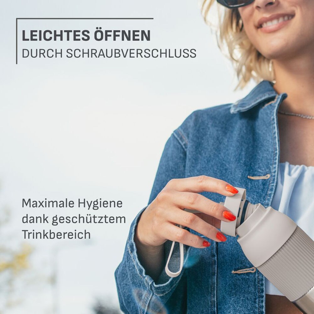 Emsa Isolierflasche »beYou Twist« mit integriertem Sieb und Trageband, 100% dicht, spülmaschinengeeignet