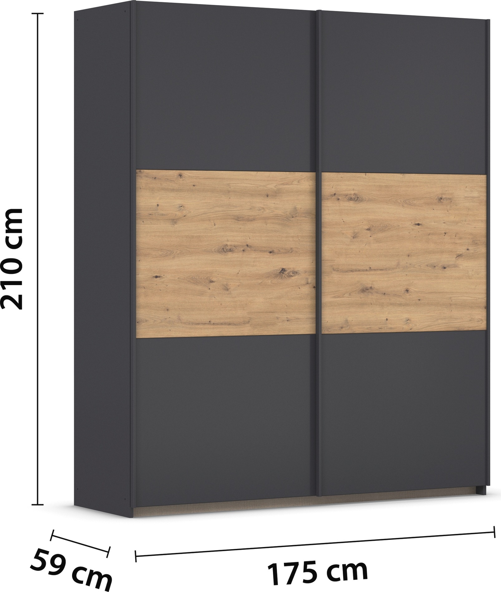 rauch Schwebetürenschrank »Kleiderschrank Schrank Garderobe Garderobenschrank Wäscheschrank NEO« 3 verschiedene Ausstattungen BASIC/CLASSIC/PREMIUM (inkl. SOFT-CLOSE),  mit großzügigem Stauraum und vielfältigen Farbkombinationen