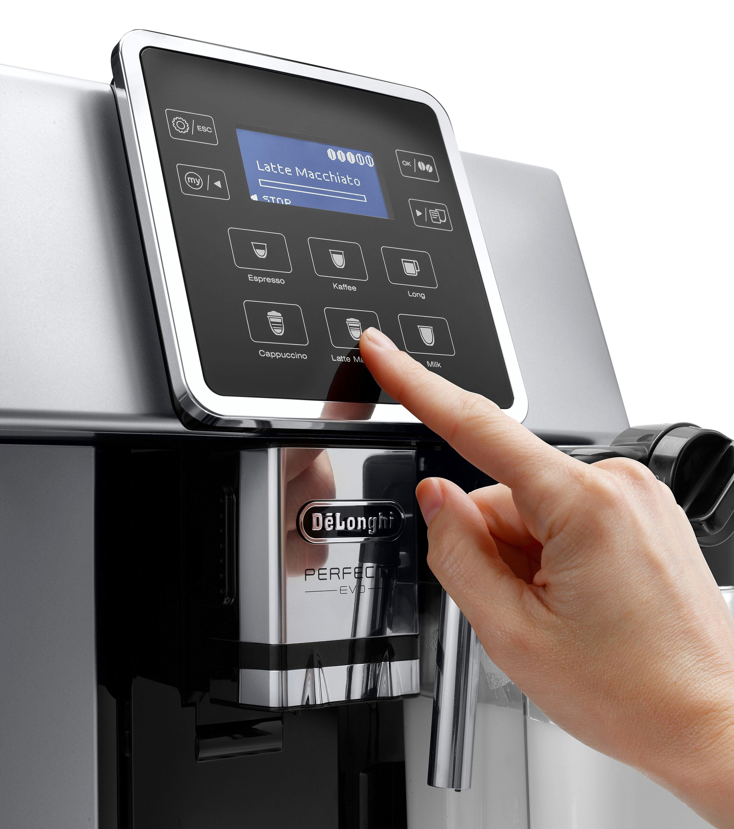 De'Longhi Kaffeevollautomat »ESAM 428.80.SB PERFECTA EVO«, inkl. Kaffeekanne im Wert von UVP € 29,99 + Pflegeset UVP € 31,99