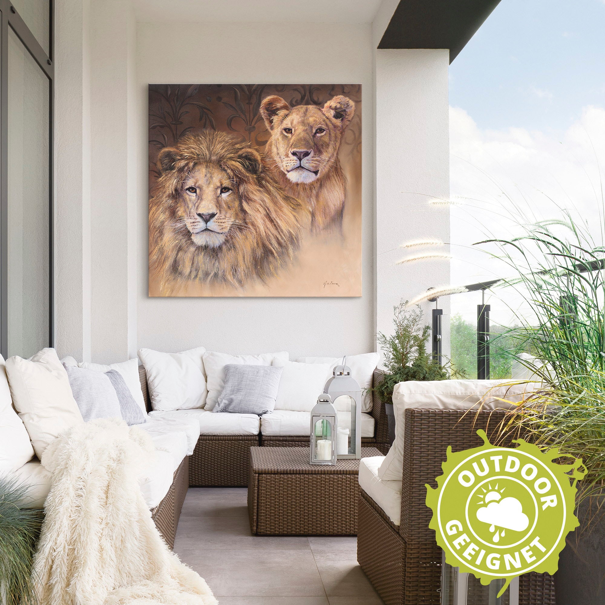 Artland Wandbild »Löwen«, Wildtiere, (1 St.), als Alubild, Outdoorbild, Leinwandbild, Poster, Wandaufkleber
