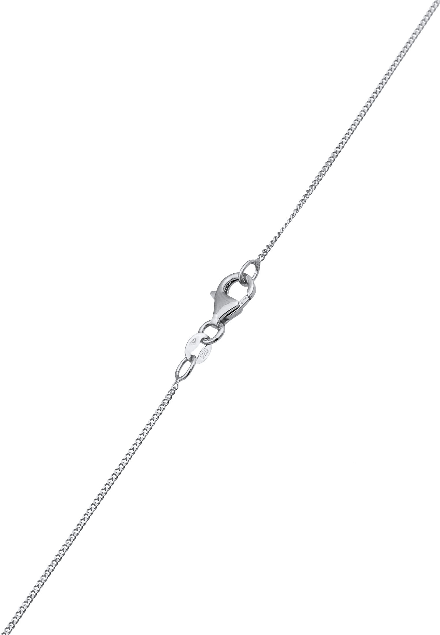 Elli Silberkette »Halskette Solitär Rosa Kristall Anhänger 925 Silber«
