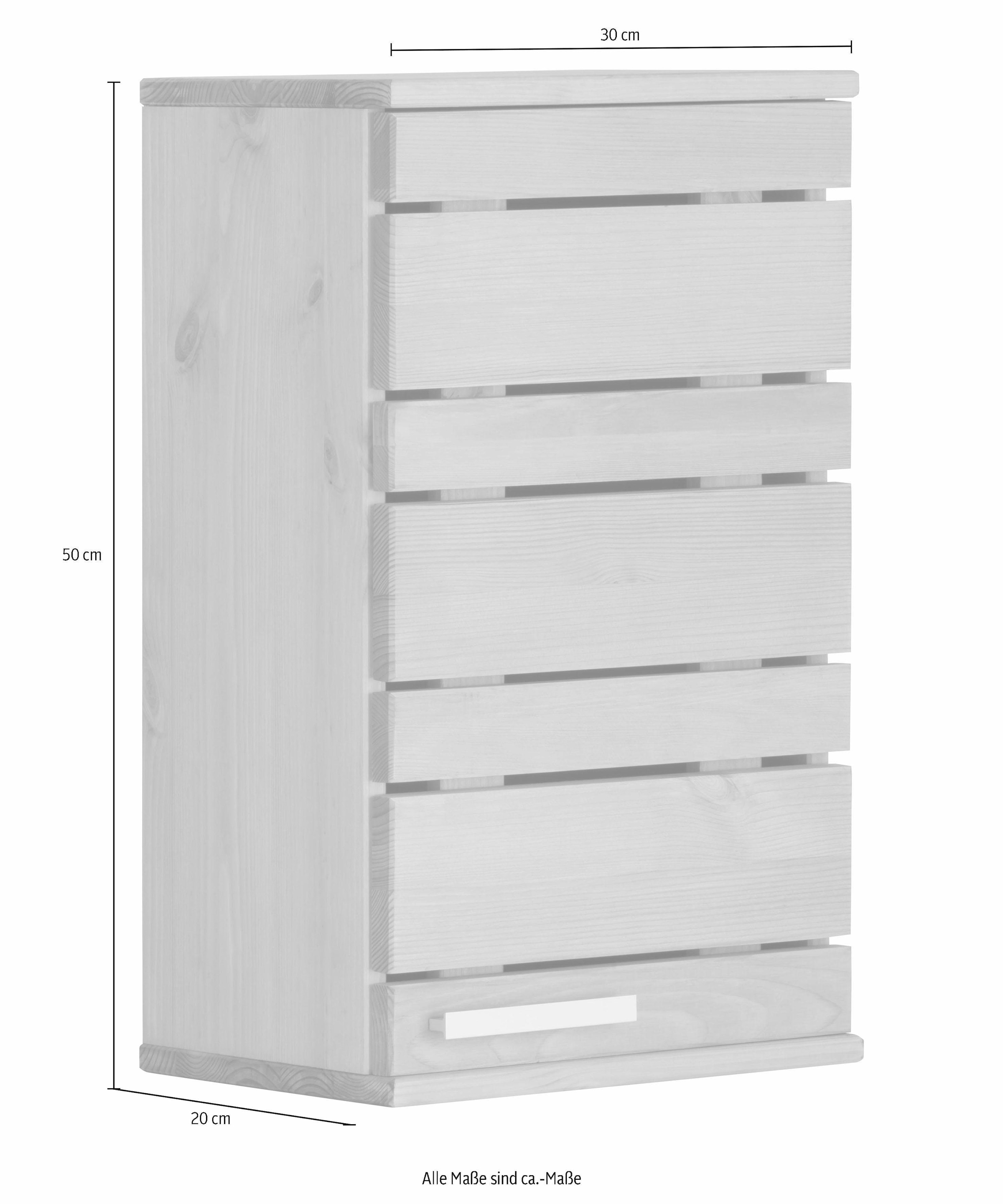 Home affaire Hängeschrank »JOSIE« Breite 30 cm, aus Massivholz, verstellbarer Einlegeboden, Metallgriff