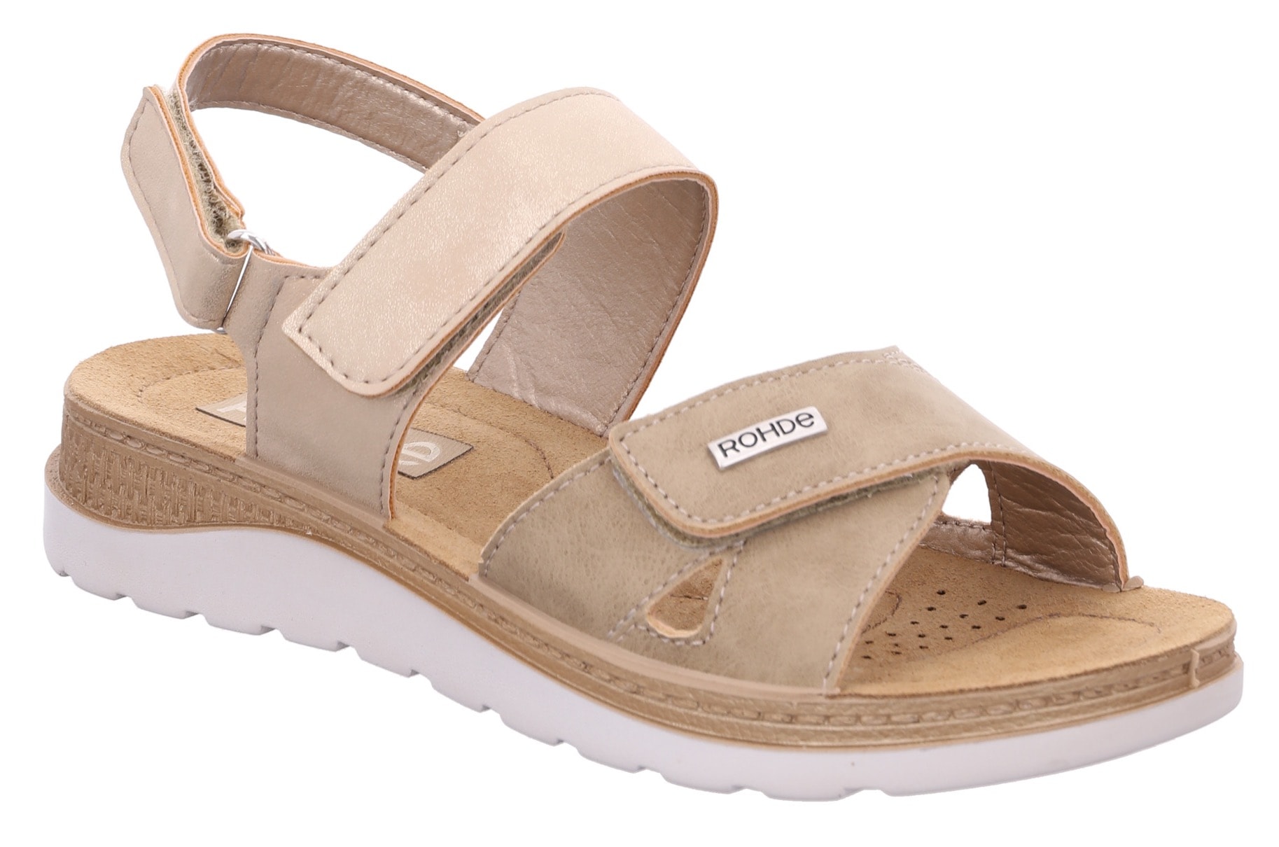 Rohde Riemchensandale »BAVIERA«, Sommerschuh, Klettschuh, Keilabsatz, Sandale mit Softfußbett