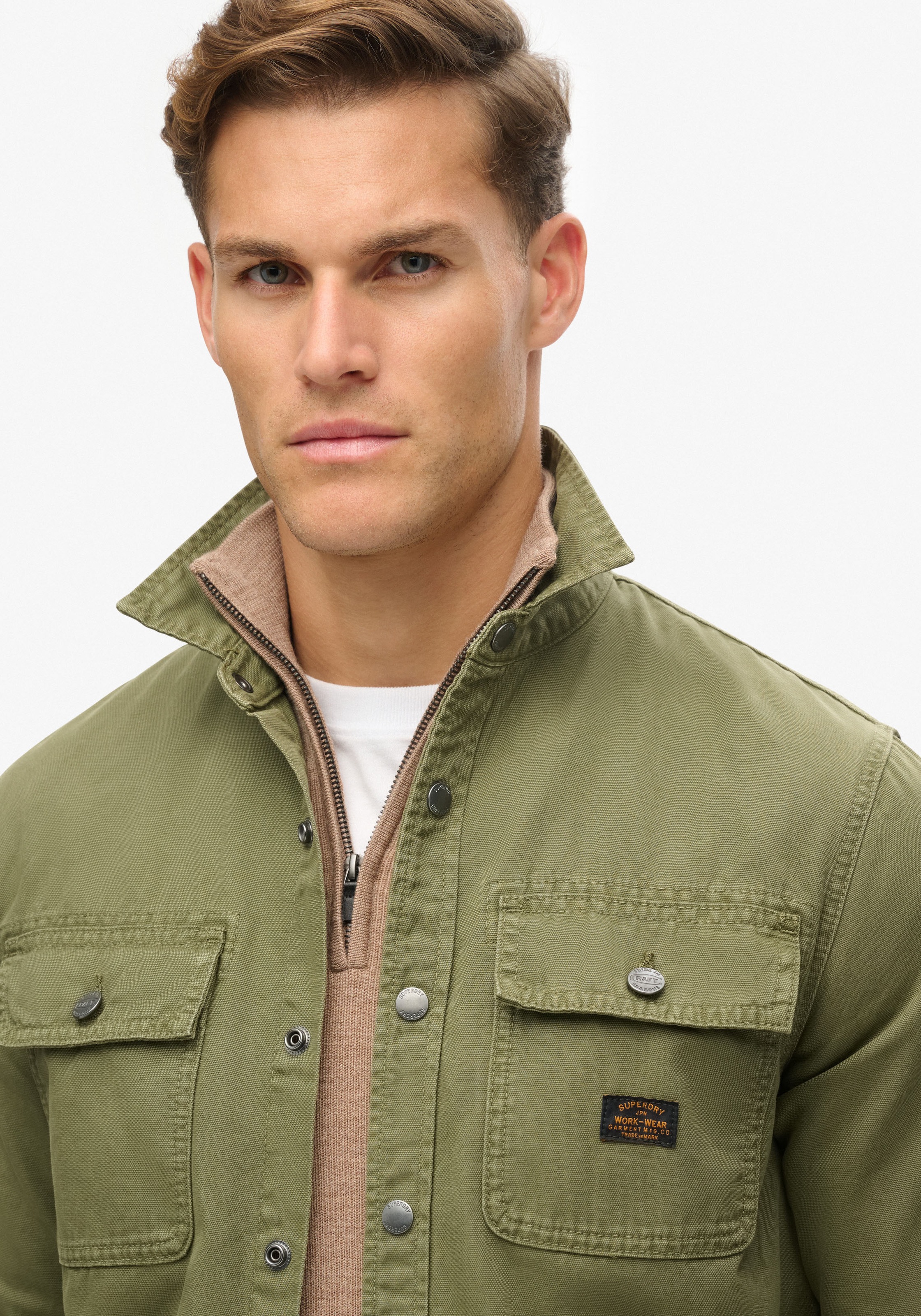 Superdry Langarmhemd »Organic Cotton Canvas Workwear Overshirt«