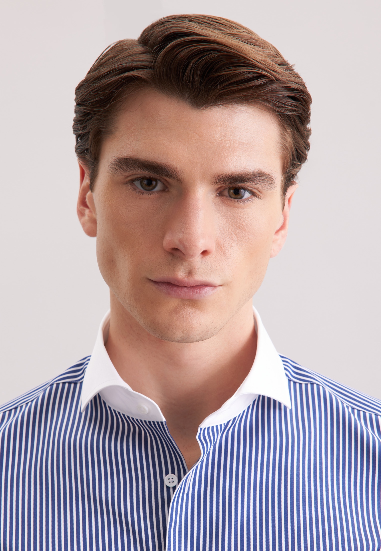 seidensticker Businesshemd »Schwarze Rose« Slim 1/1 Haifischkragen Gestreift