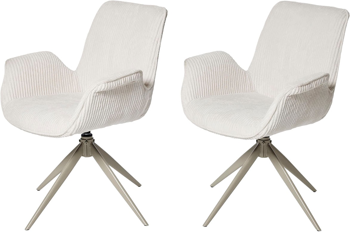 Jahnke Schalenstuhl »BAT TWIST DUO« () 2er Set, drehbar, gepolstert, mit Armlehnen, B:66xT:60,5xH:85 cm