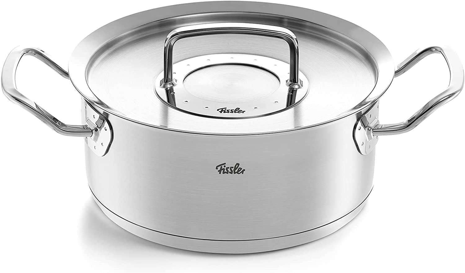 Fissler Topf-Set »ORIGINAL-PROFI COLLECTION® Edelstahl-Topfset« Bratentopf 20 cm, je 1 Fleischtopf 16/20/24 cm, Servierpfanne 28 cm, 9 Stk. tlg. Edelstahl 18/10
