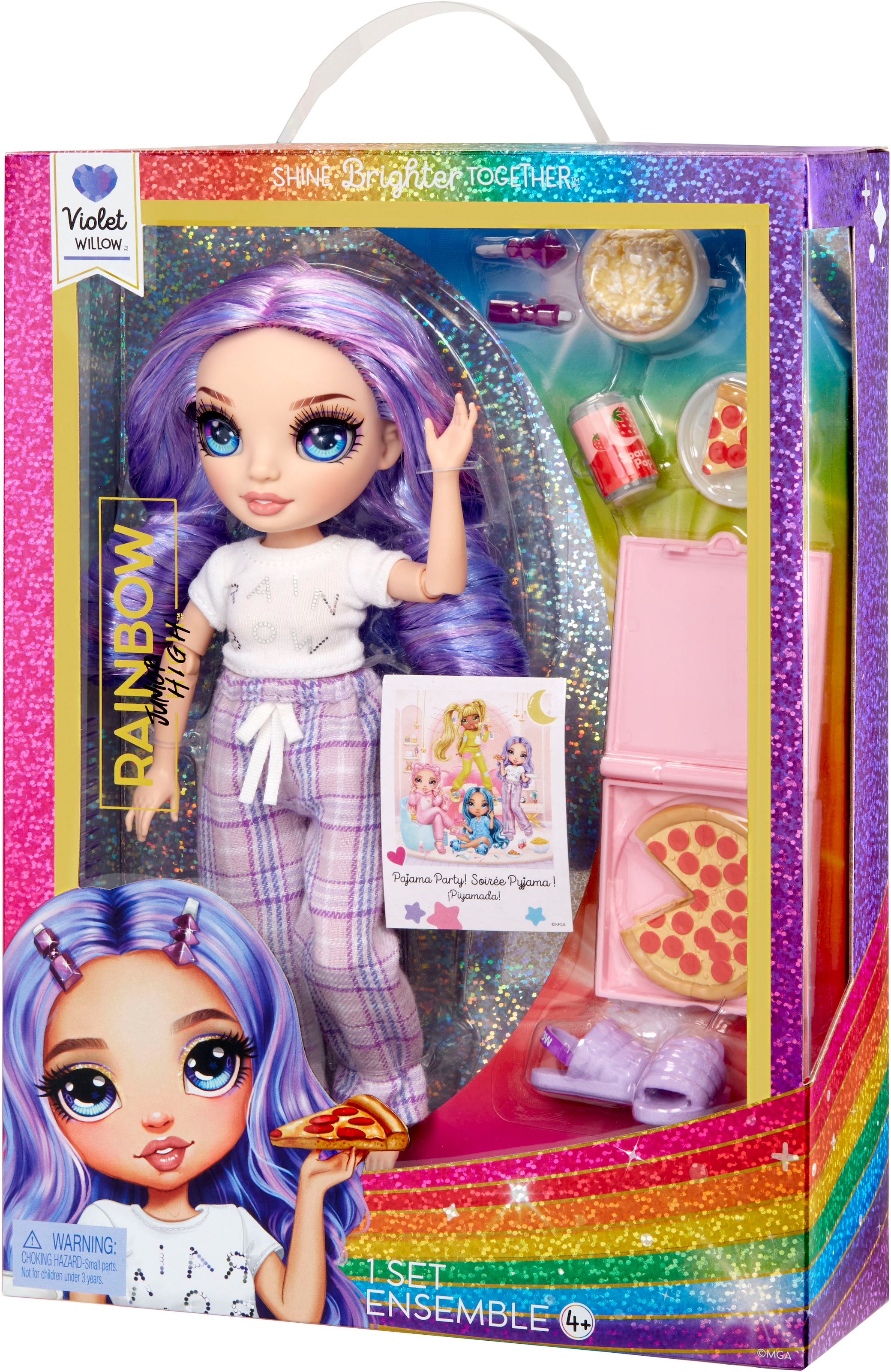 RAINBOW HIGH Anziehpuppe »Junior High PJ Party Fashion Doll Violet (Purple)«