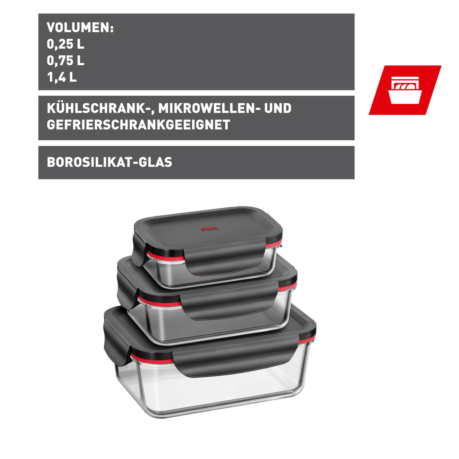 Silit Vorratsdose »Storio«, (Set, 3 tlg.), mit Aromadeckel