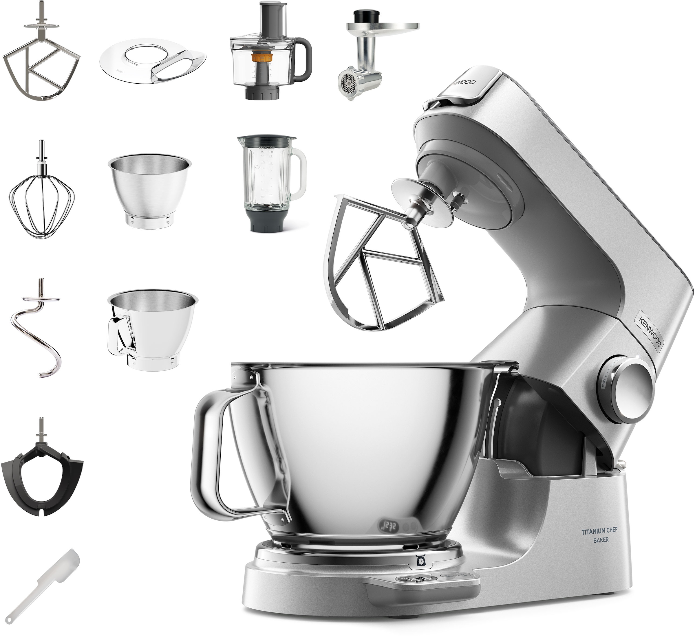 KENWOOD Küchenmaschine »Titanium Chef Baker KVC85.594SI«, inkl. umfangreiches Zubehör, mit...