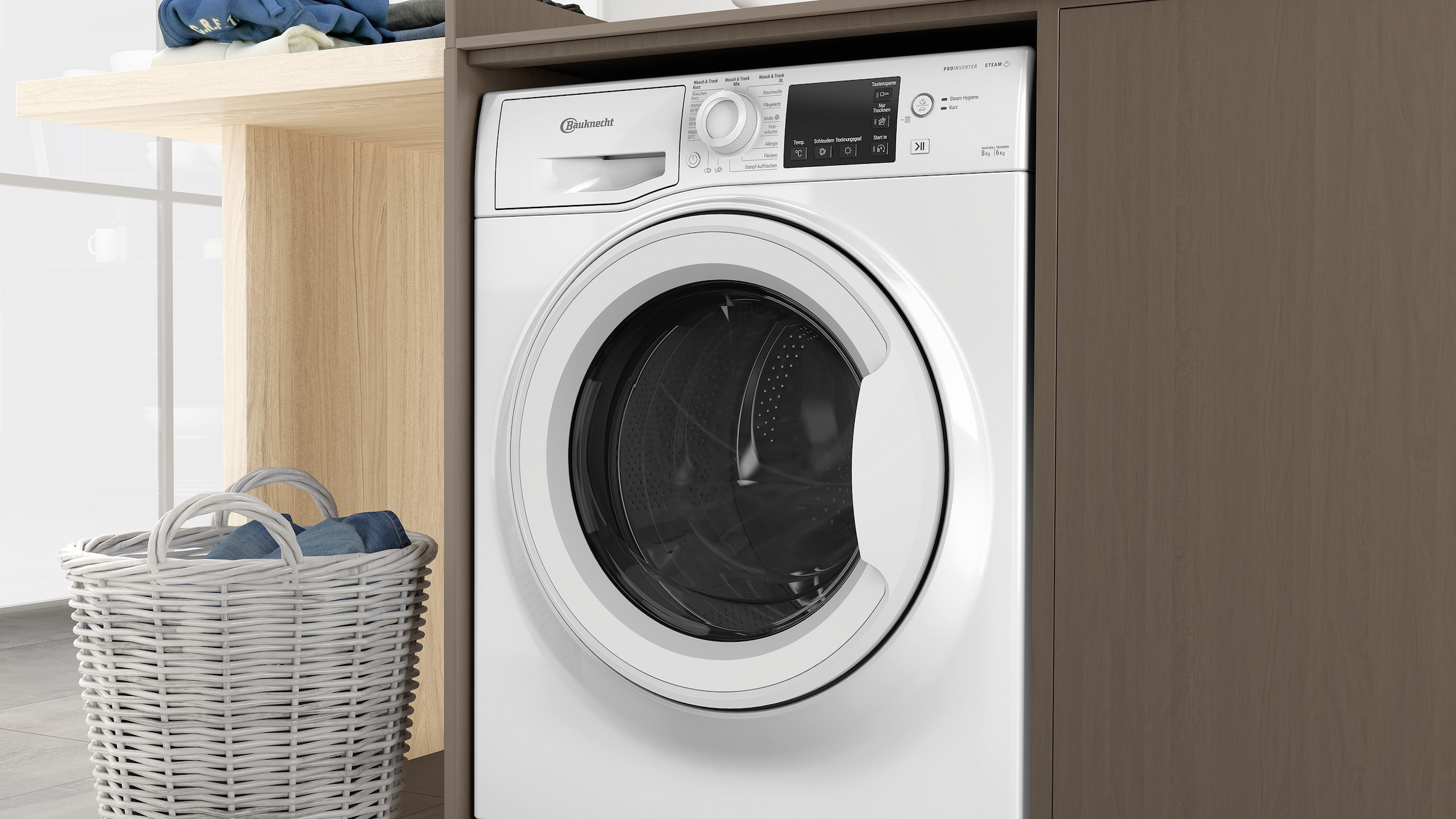 BAUKNECHT Waschtrockner »WT SUPER ECO 86 43 N« 8 kg /6 kg 75 dB(A)