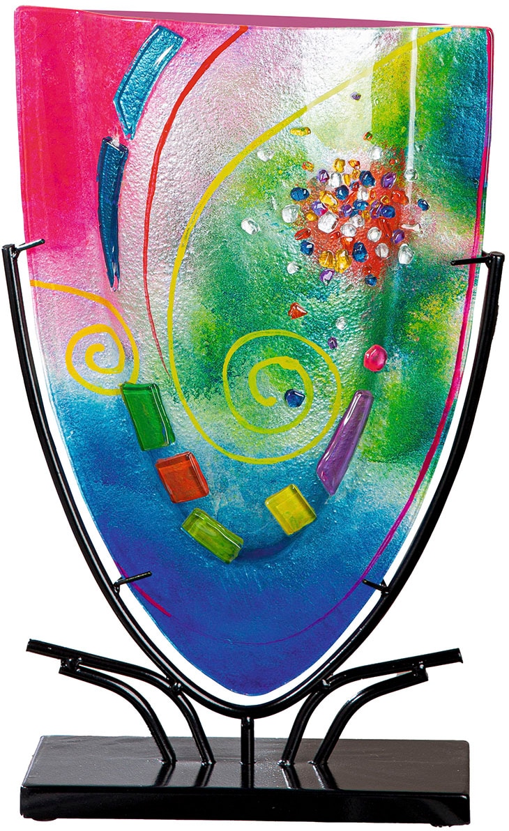 Casablanca by Gilde Tischvase "Vase oval Cool blau; pink H. 49 cm"