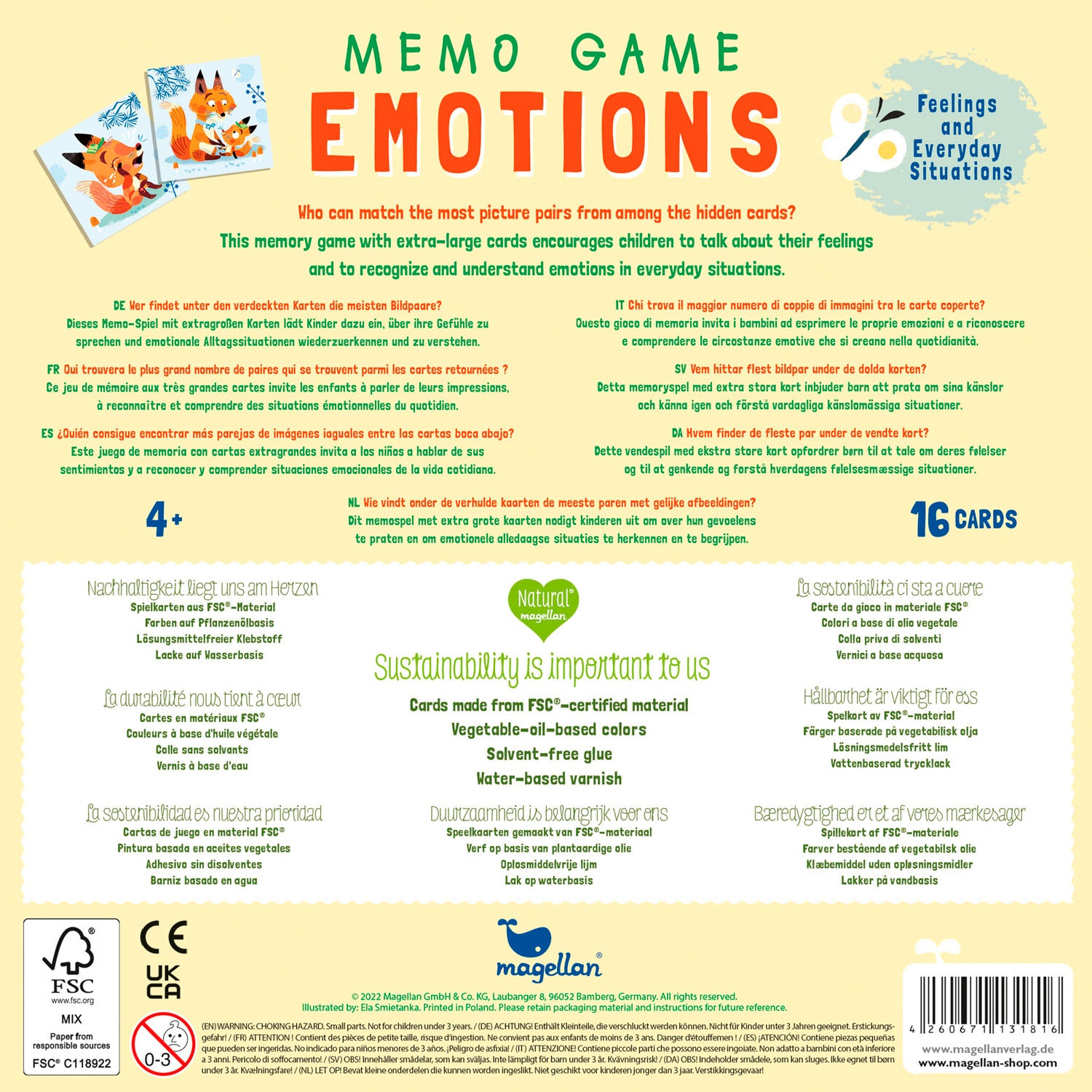 Magellan Spiel »Memo Game Emotions«, Made in Germany