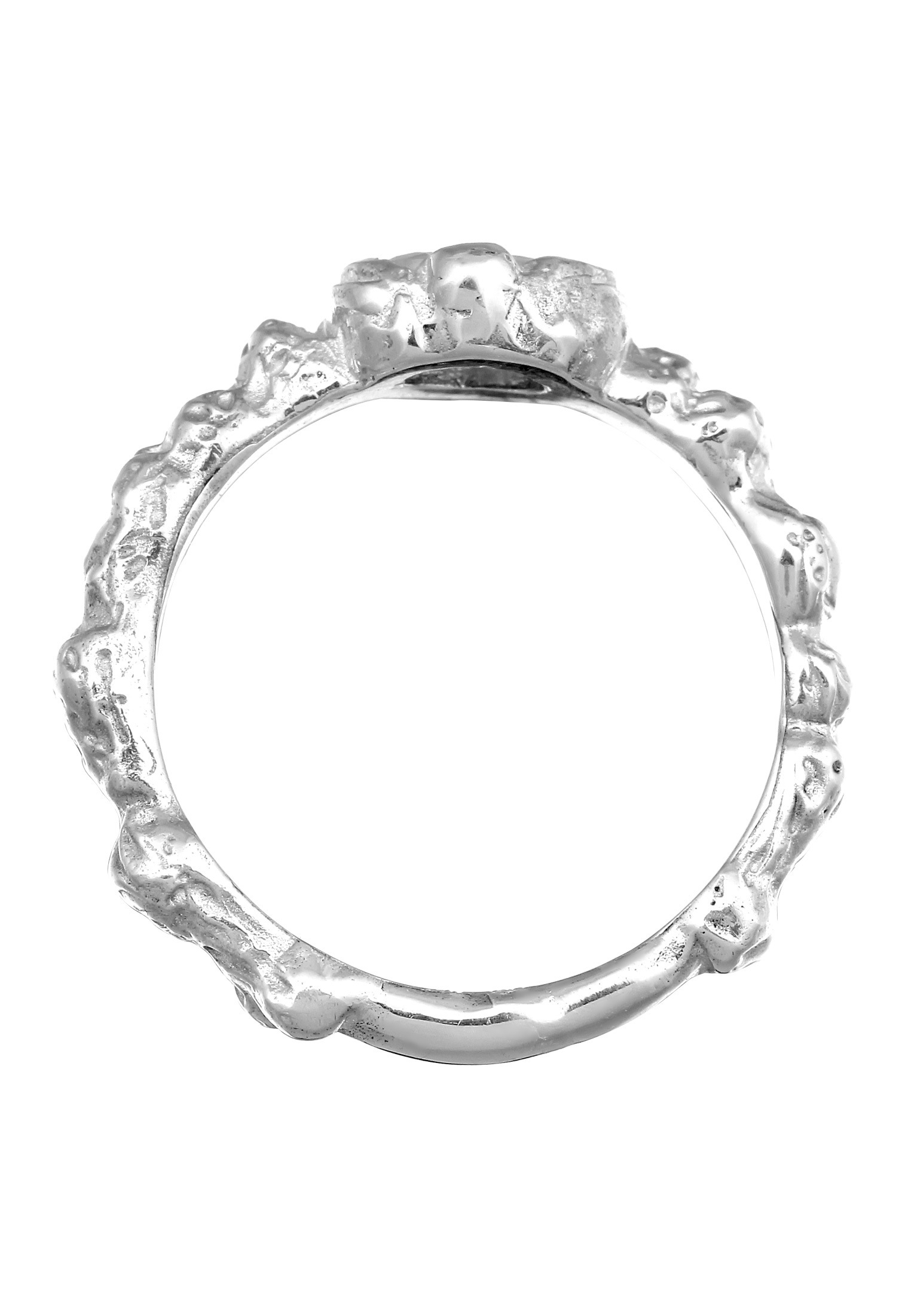 HAZE & GLORY Silberring »Ring Oval Topas Weiß 925 Sterling Silber- Swirly«