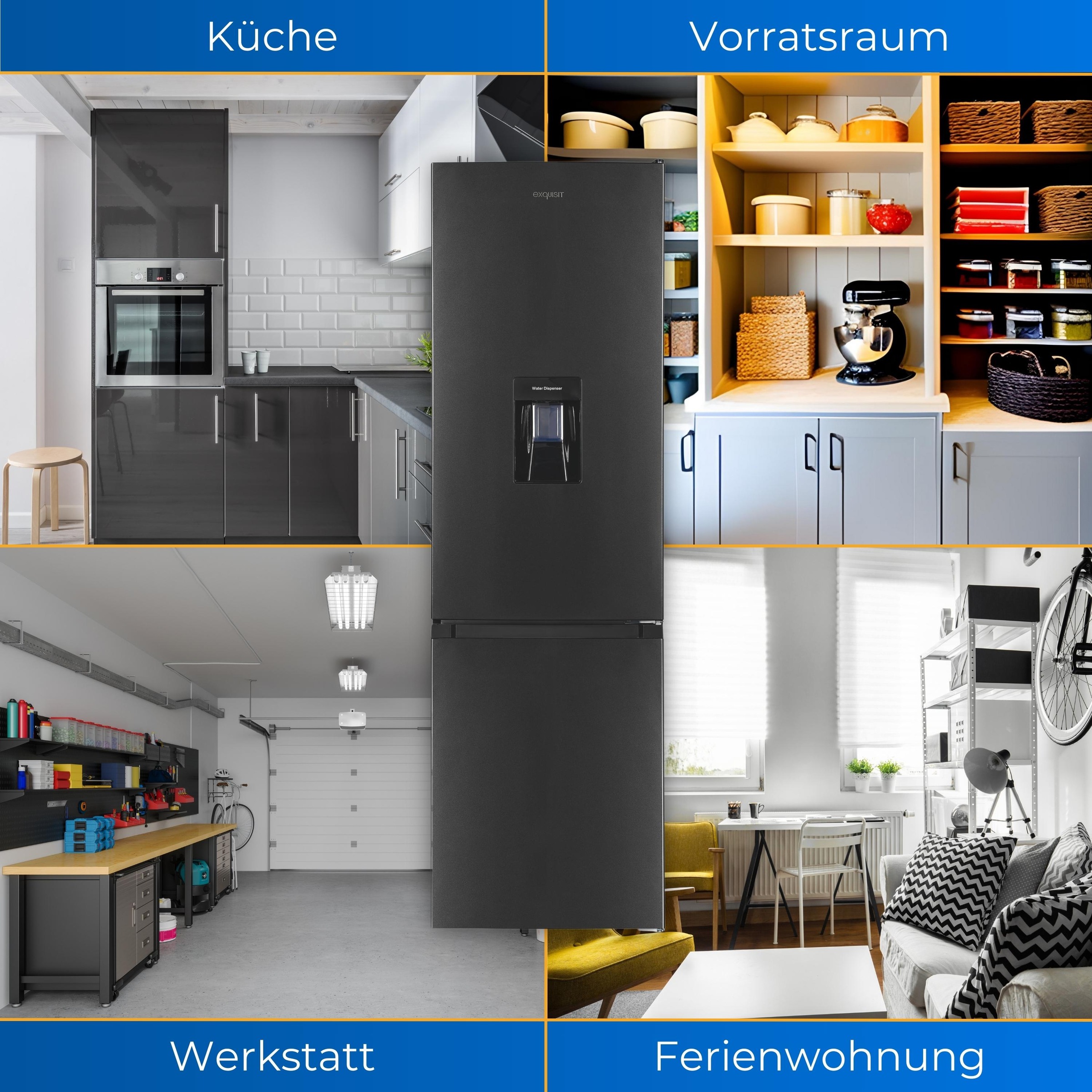 exquisit Kühl-/Gefrierkombination »KGC265-70-WS-040E inoxlook-az«