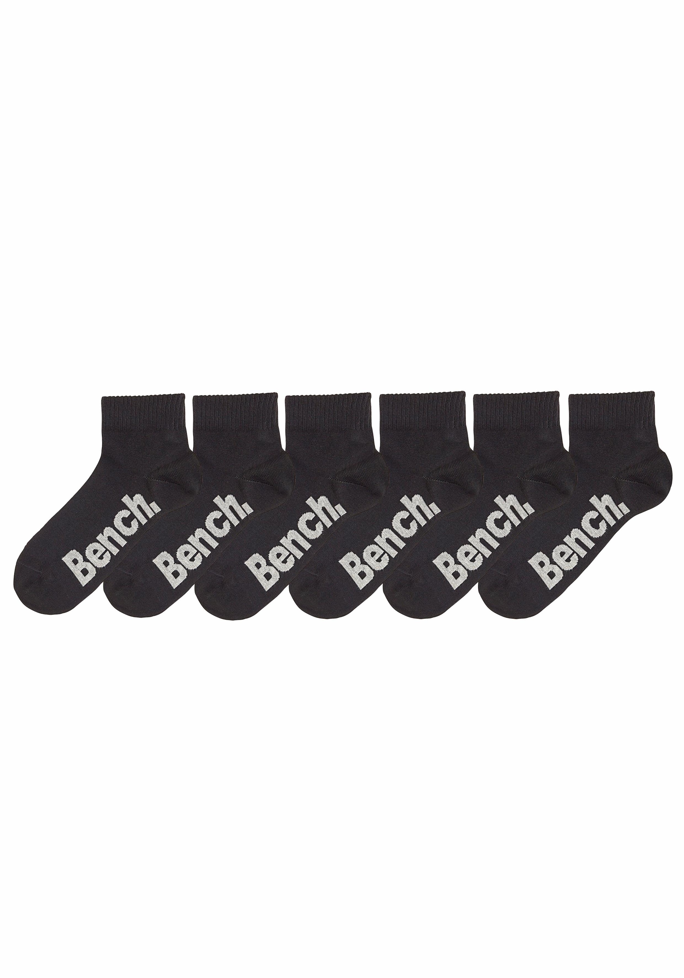 Bench. Kurzsocken, (Set, 6 Paar), mit komfortablem Rippbündchen