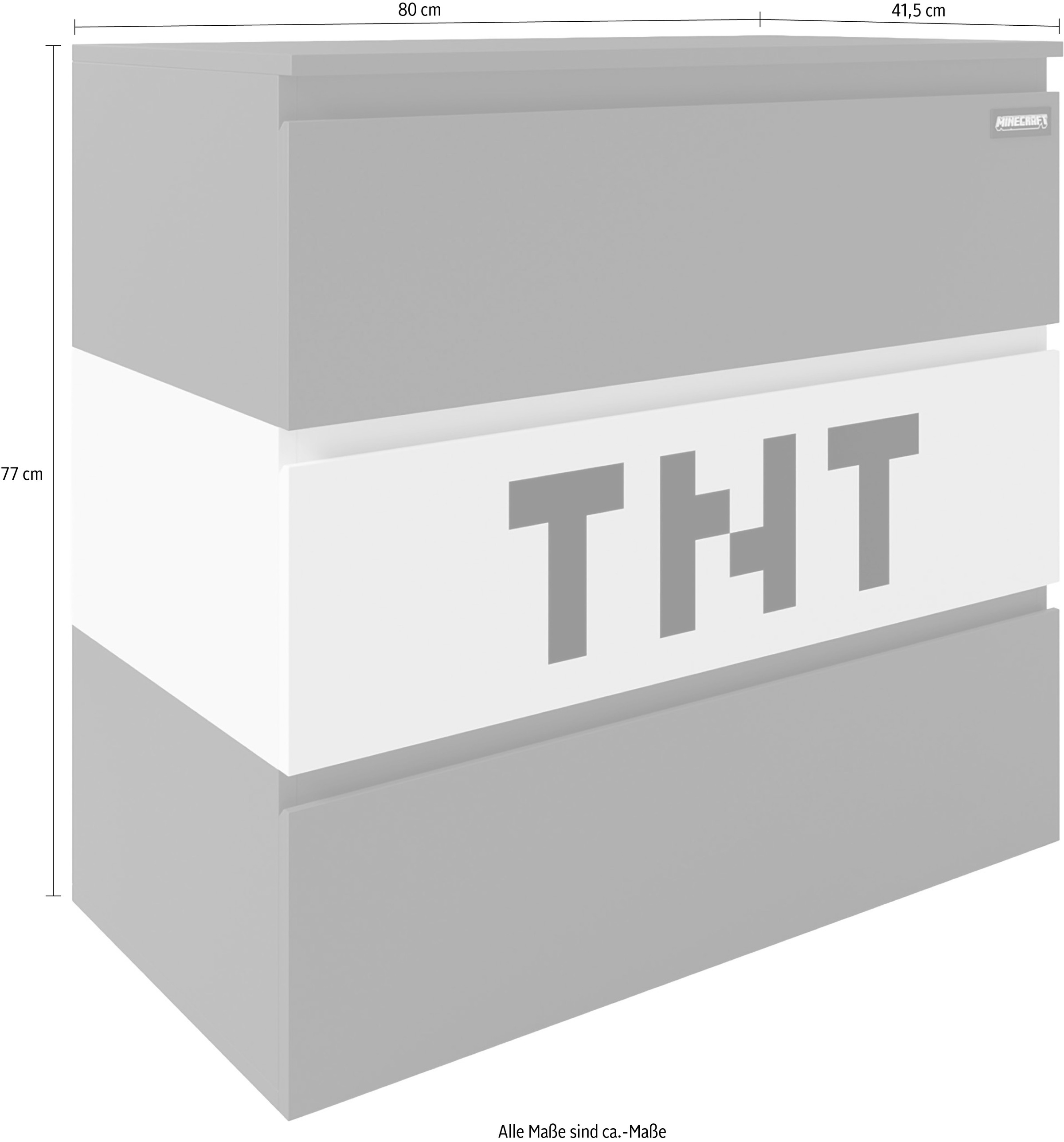 Phoenix Kommode »Minecraft TNT Kommode« inkl Beleuchtung