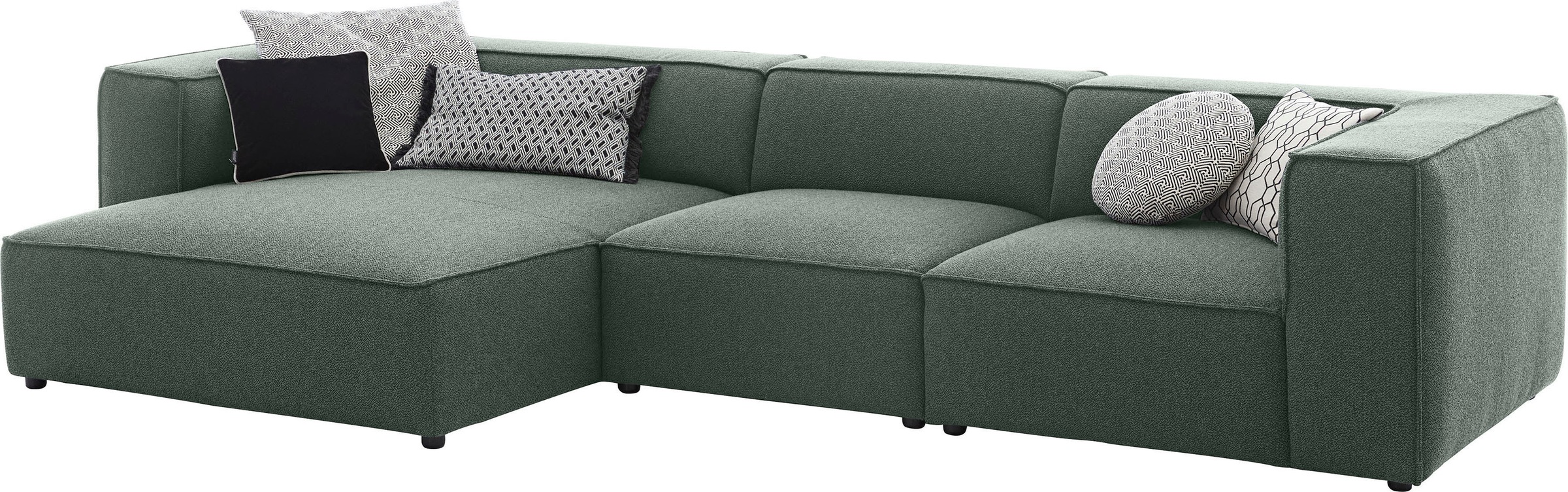 W.SCHILLIG Ecksofa »around-the-block«, mit eleganter Biese, mit Federkern, Breite 341 cm