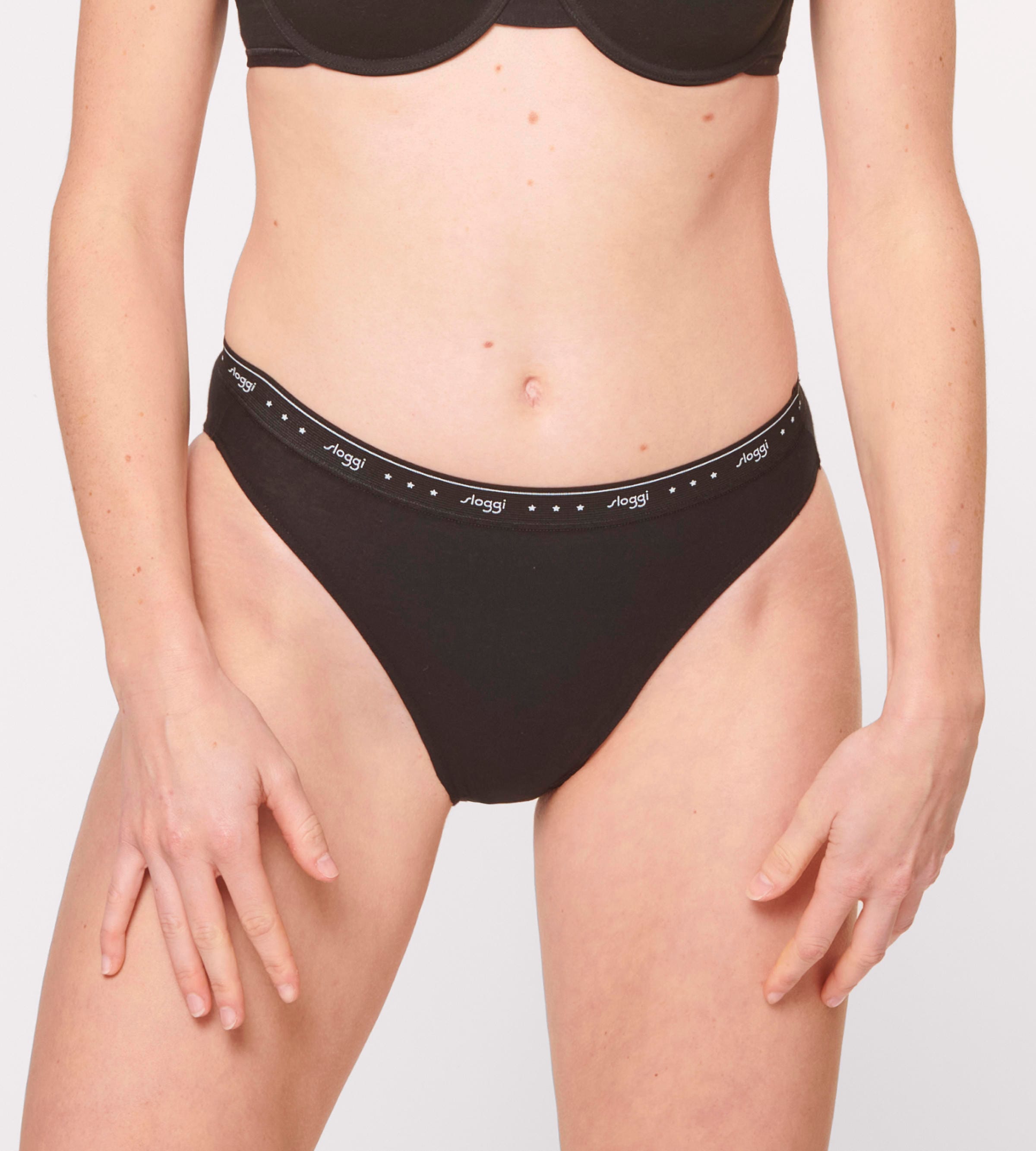 sloggi Tai-Slip »24/7 100 Tai 3P«, (3er Pack), elastischer Bund mit sloggi-Logo-Schriftzug