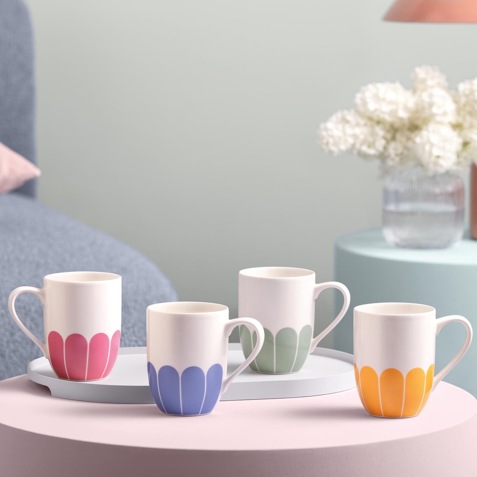 Villeroy & Boch Becher »Henkelbecher-Set Fleu Couleur 290 ml 4er Set bunt«