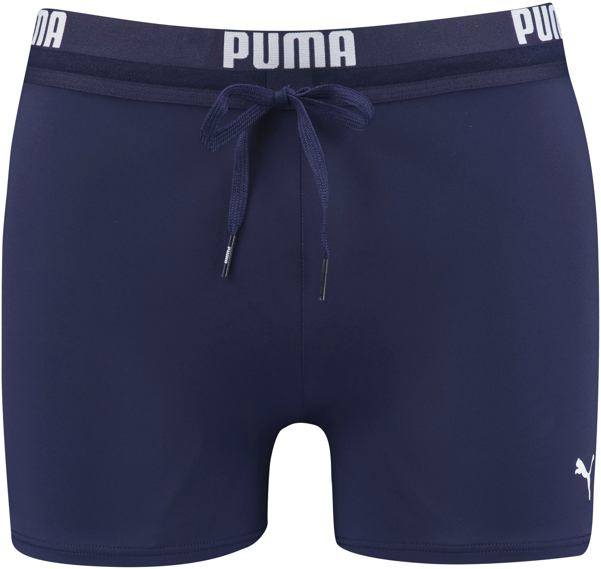 PUMA Badehose »PUMA SWIM MEN LOGO TRUNKS«, elastischer Logobund mit integriertem Kordelzug