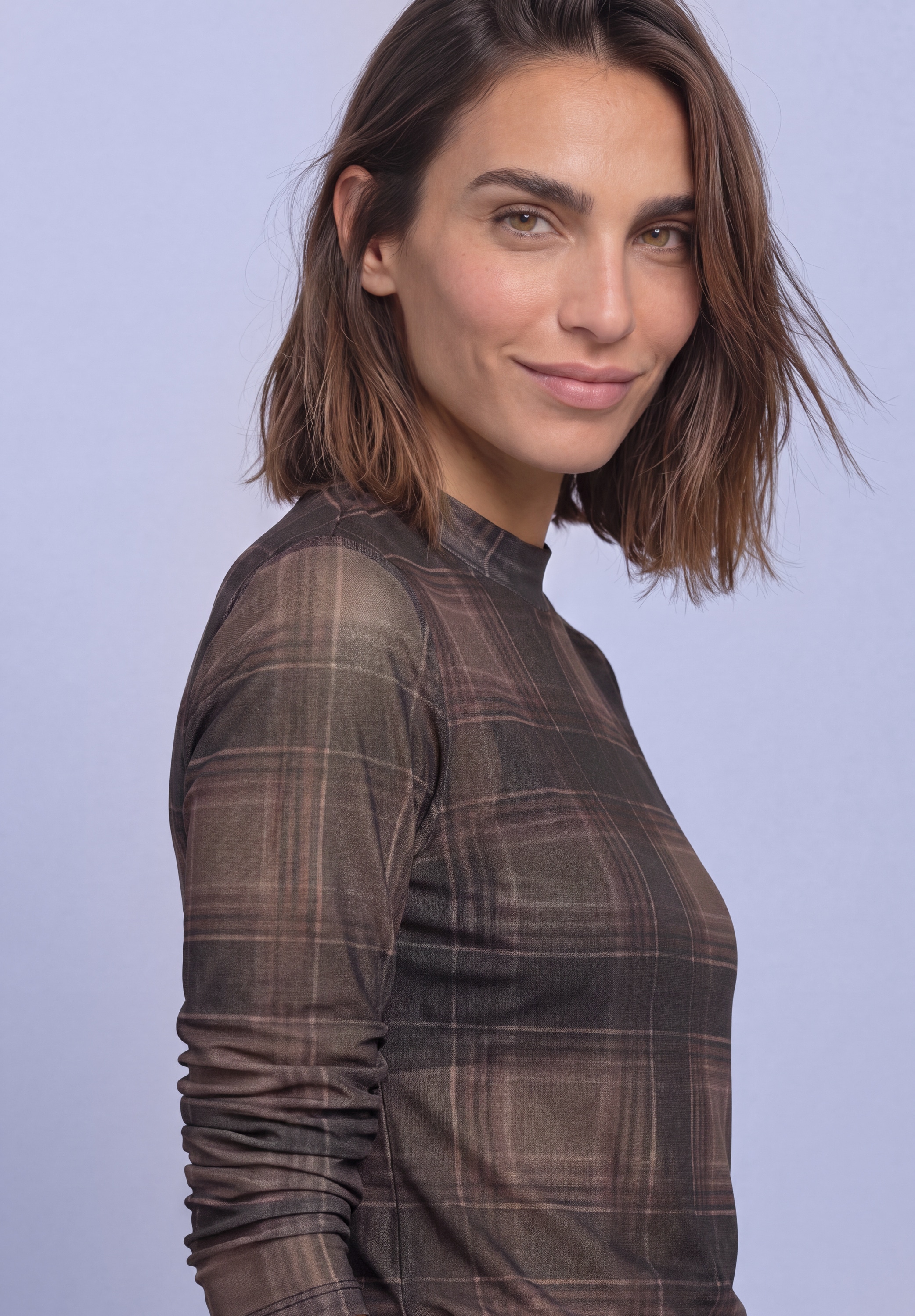 STREET ONE Langarmshirt Mesh-Shirt mit Rundhals und Prints